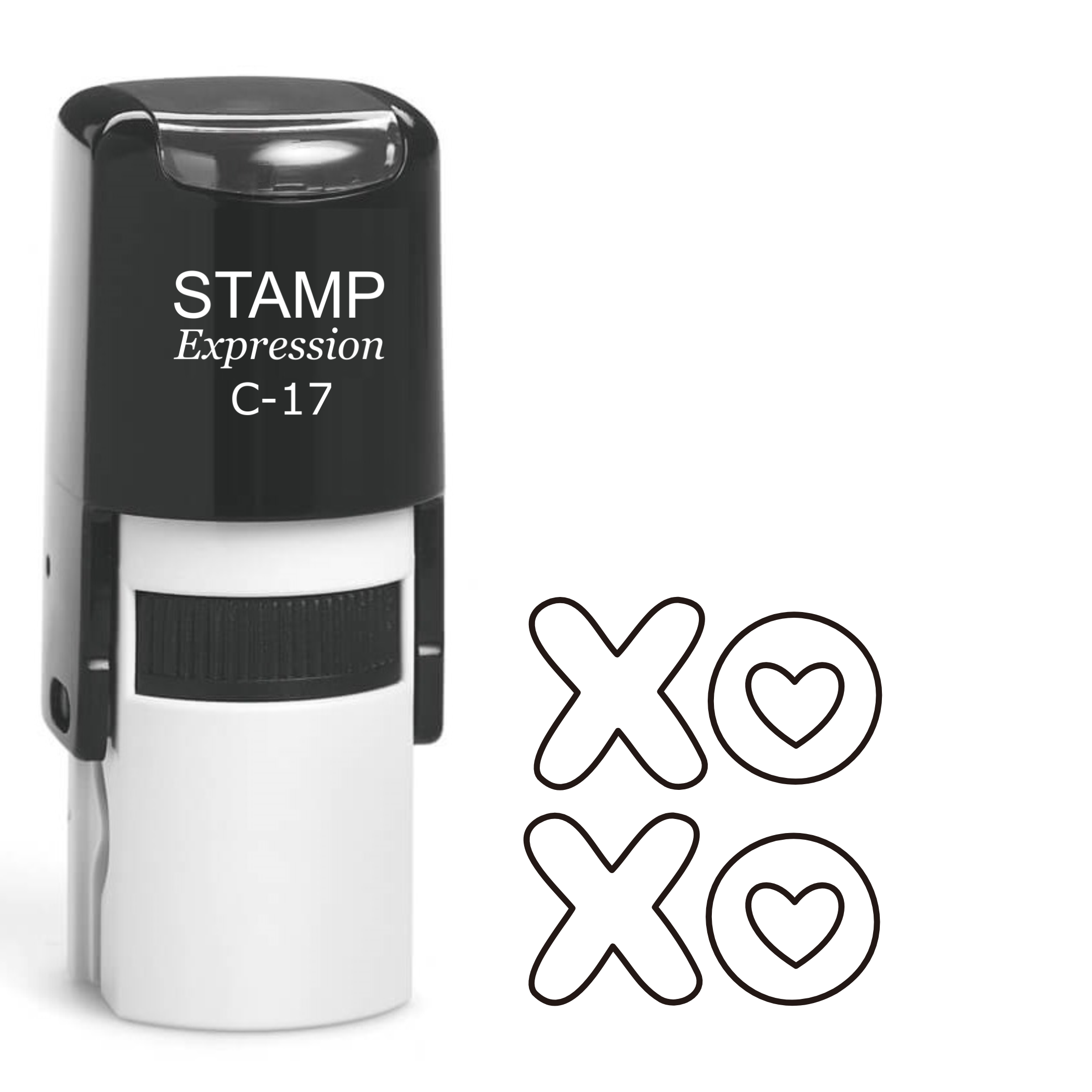 XOXO with hearts Self Inking Rubber Stamp (SH-64050)