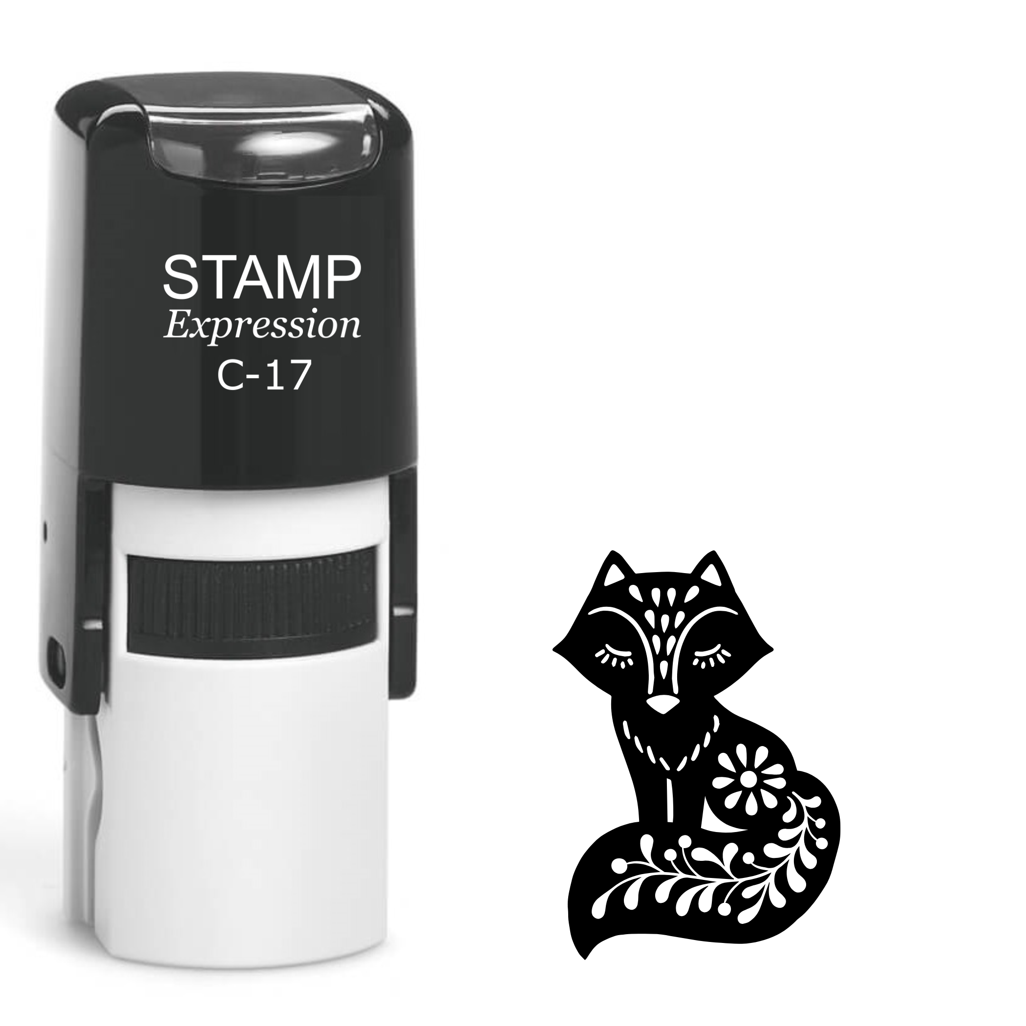 Ornate fox Self Inking Rubber Stamp (SH-64065)