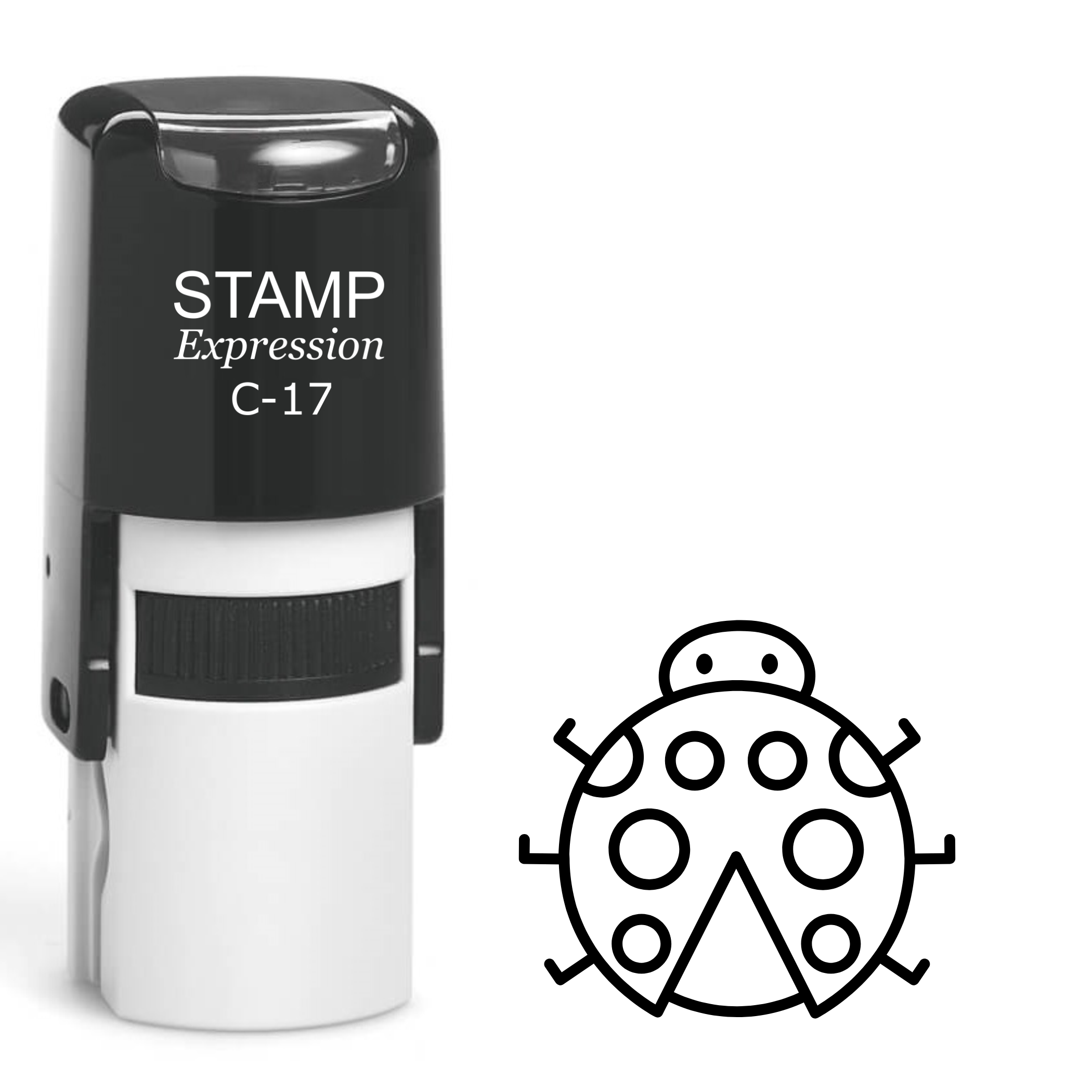 Ladybug outline Self Inking Rubber Stamp (SH-64091)