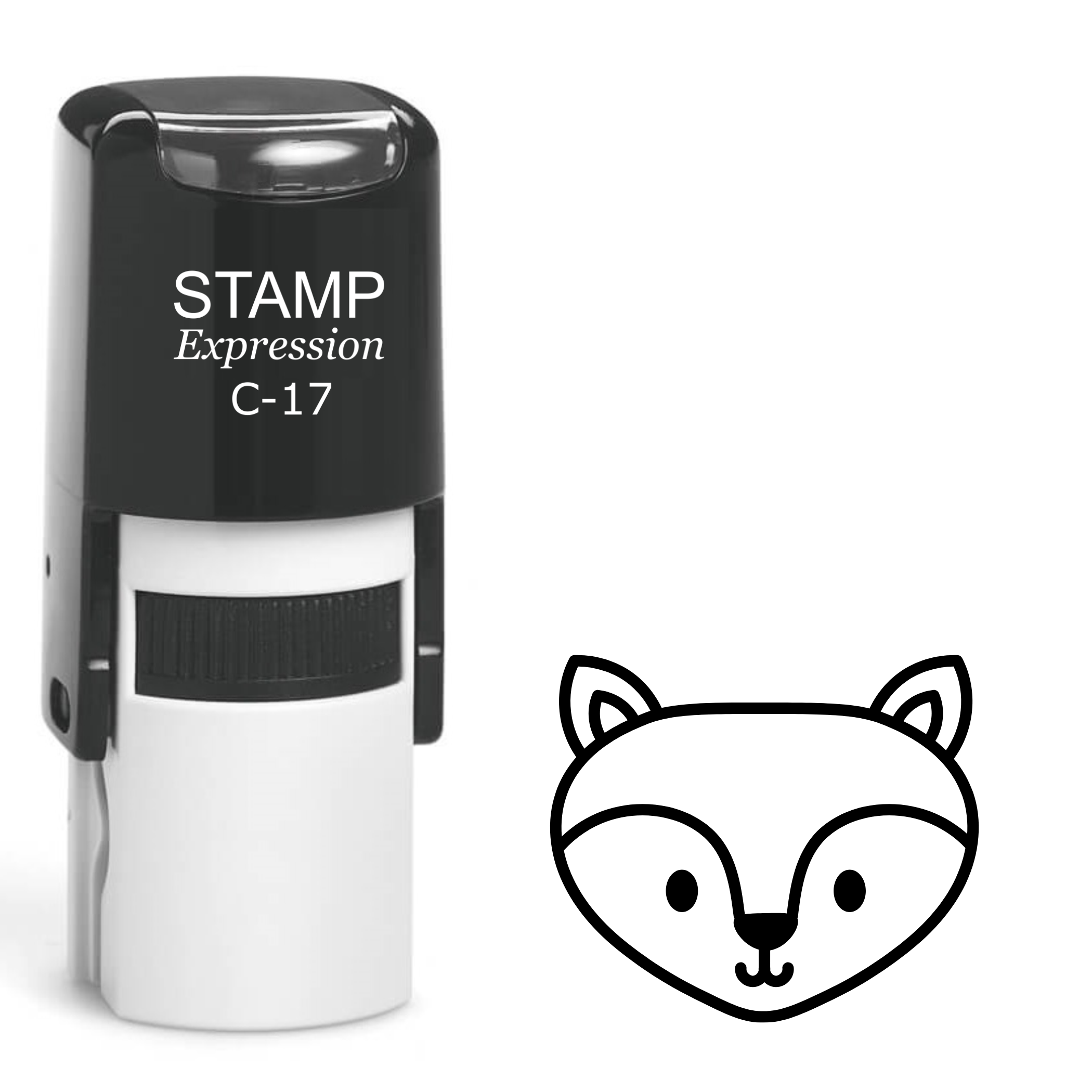 Cute raccoon outline Self Inking Rubber Stamp (SH-64102)