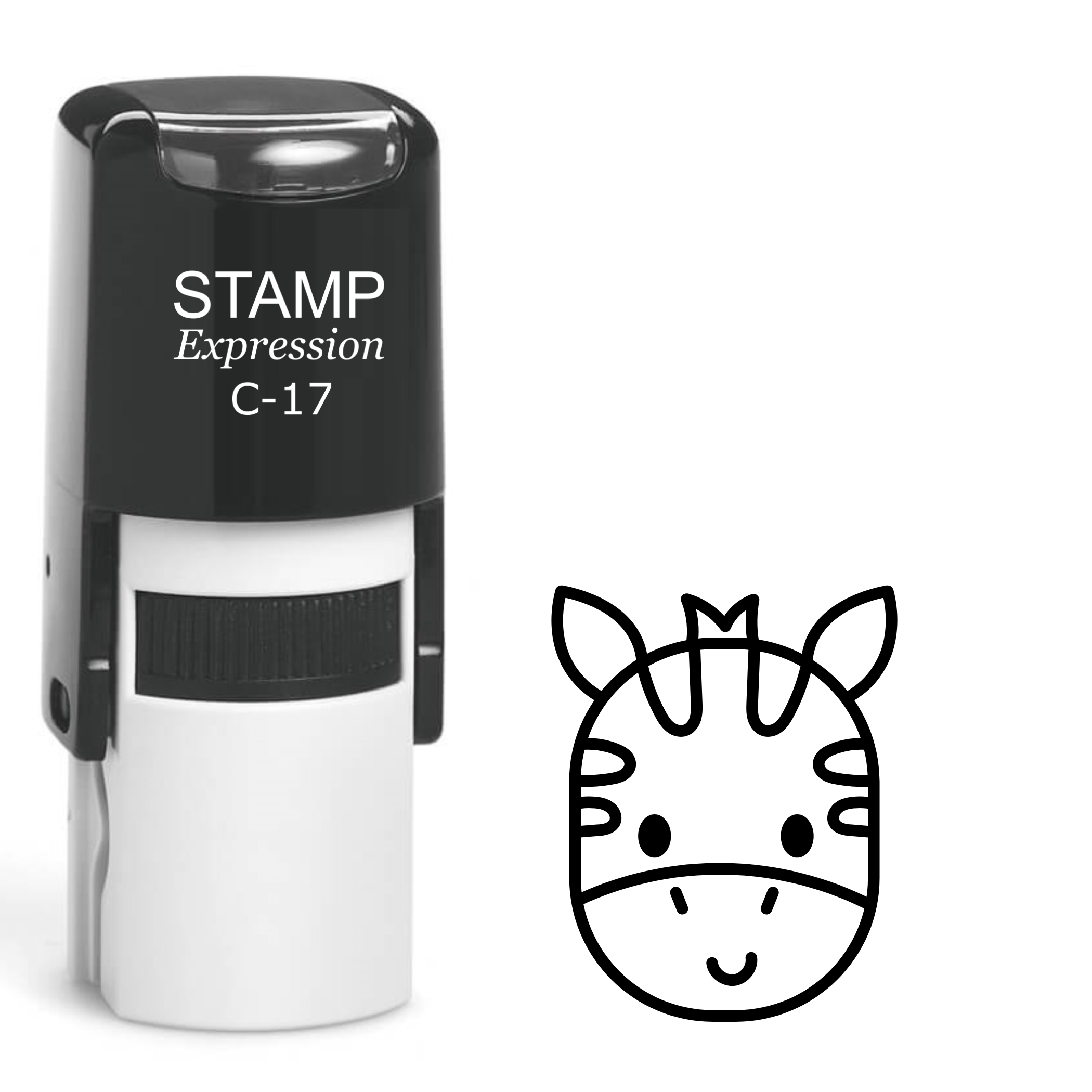 Cute zebra head outline Self Inking Rubber Stamp (SH-64108)