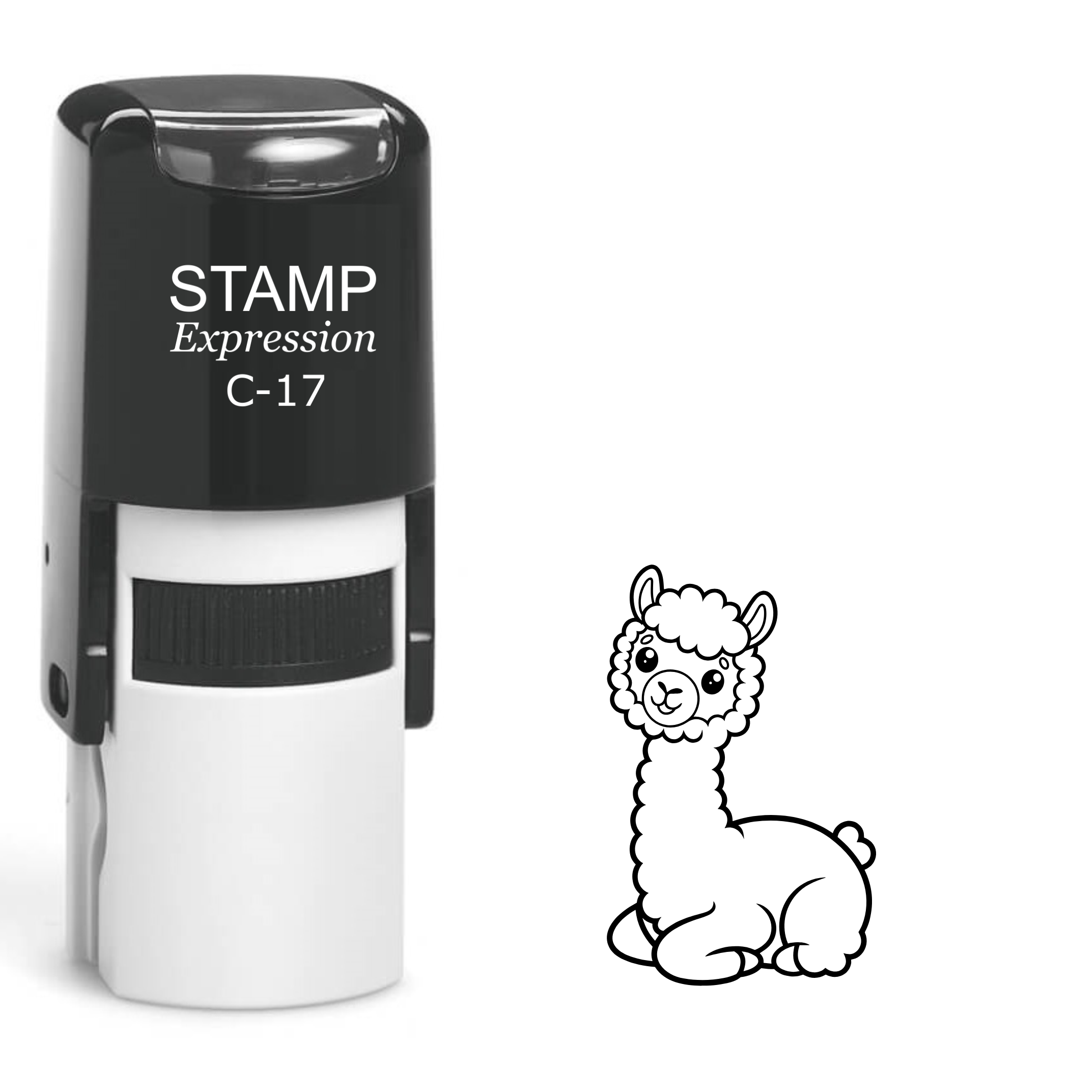 Cute sitting llama Self Inking Rubber Stamp (SH-64115)
