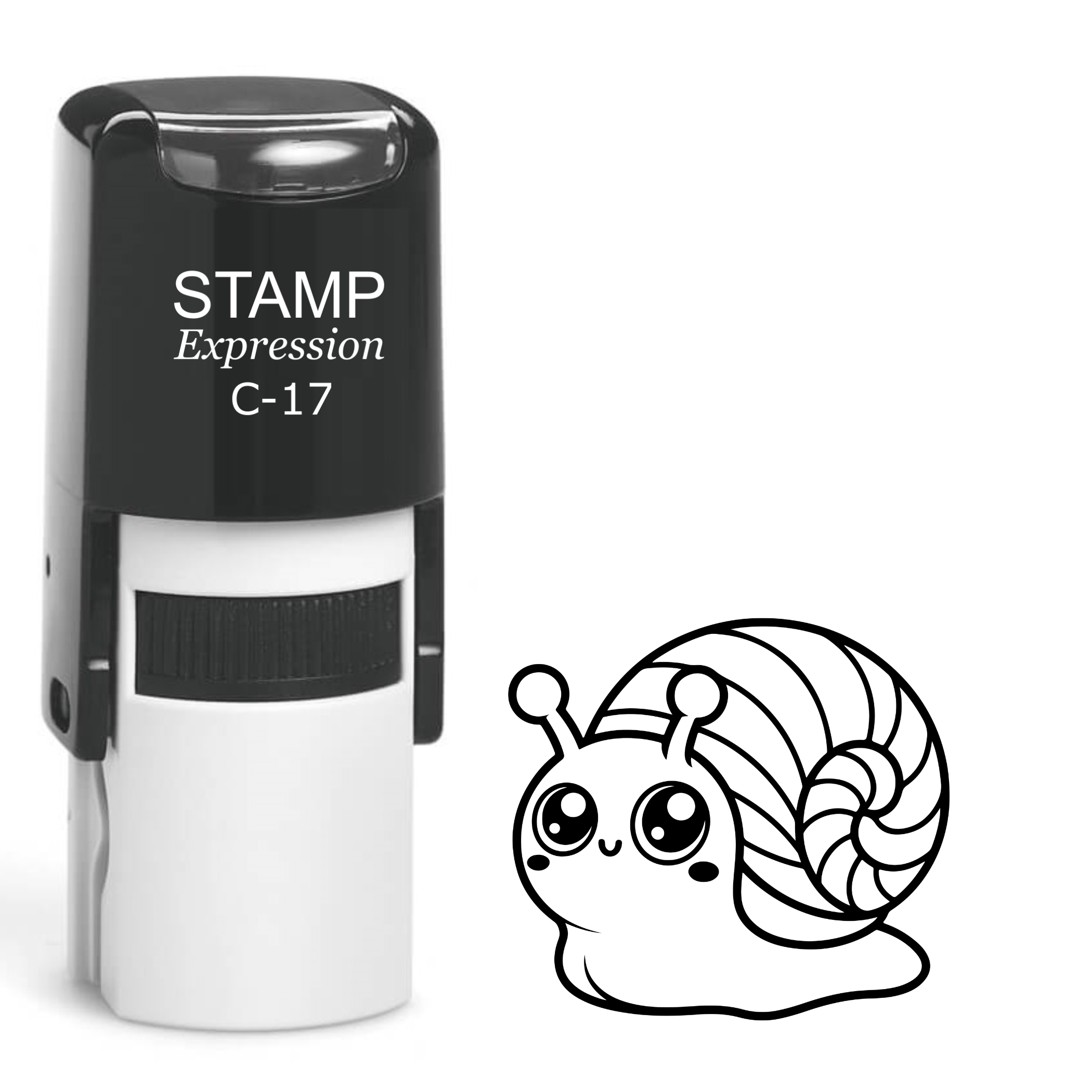 Adorable snail with big eyes Self Inking Rubber Stamp (SH-64117)
