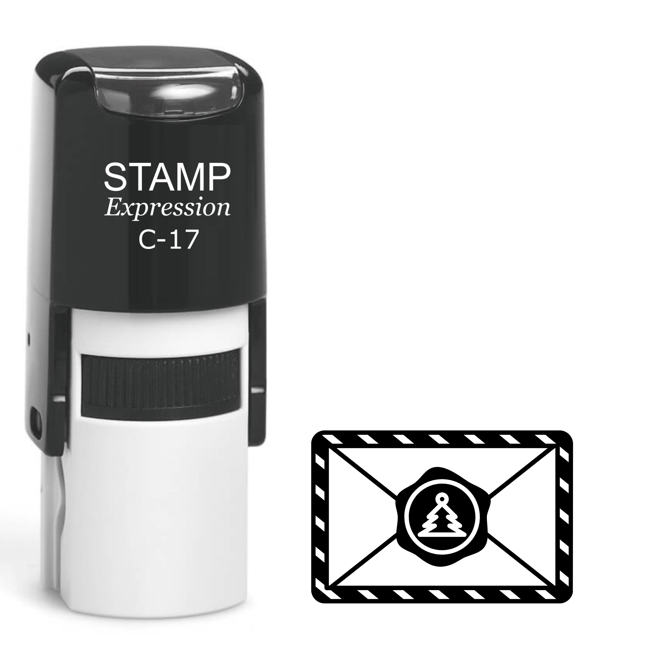 Christmas letter outline Self Inking Rubber Stamp (SH-64118)
