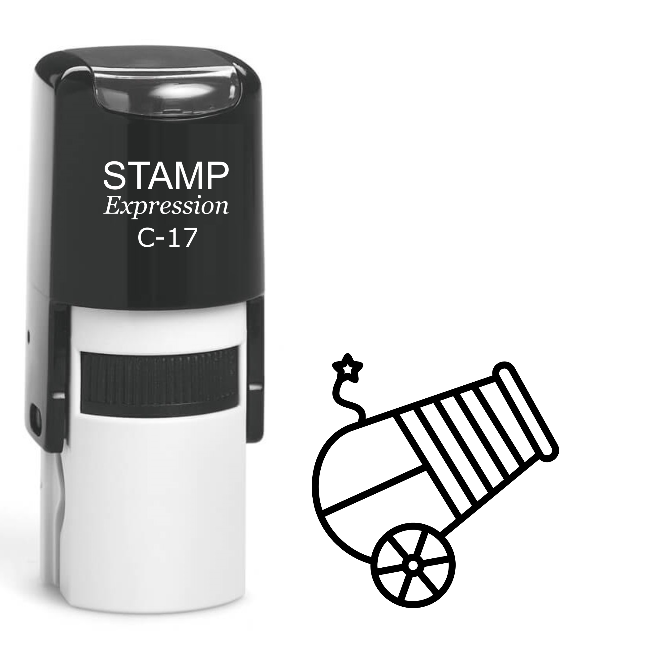 Cannon outline Self Inking Rubber Stamp (SH-64156)