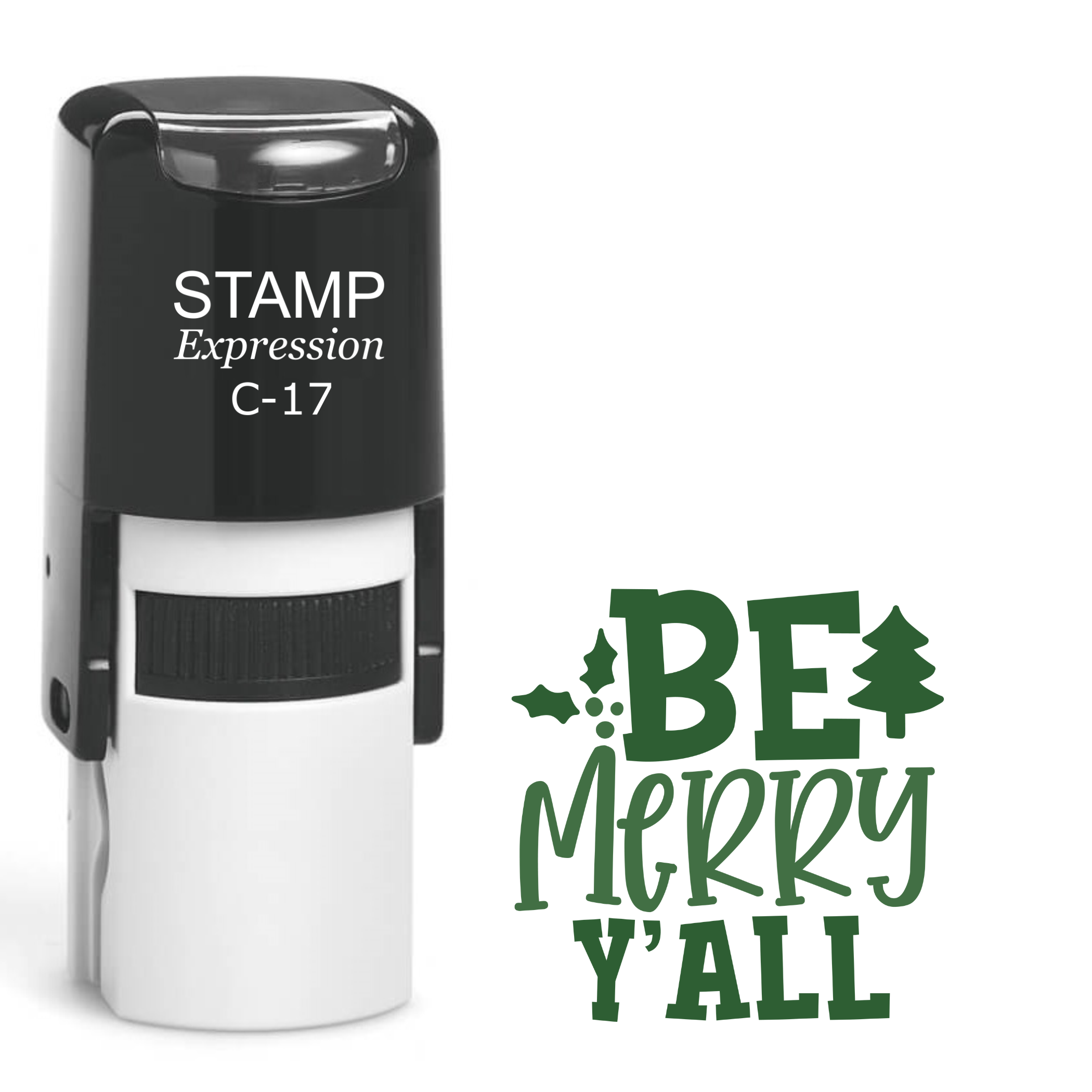 Be merry y’all Christmas Self Inking Rubber Stamp (SH-64165)
