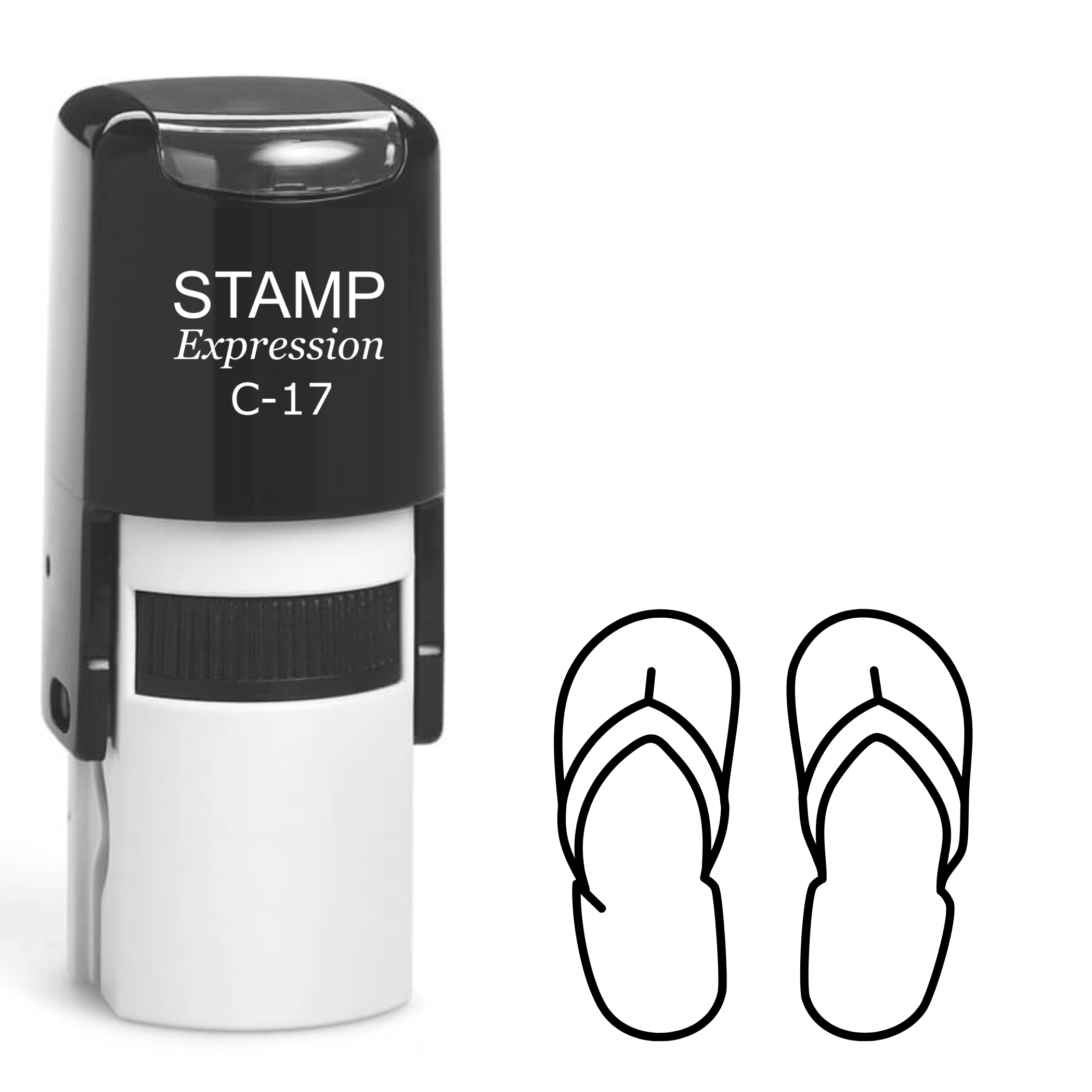 Pair of flip-flops Self Inking Rubber Stamp (SH-64199)