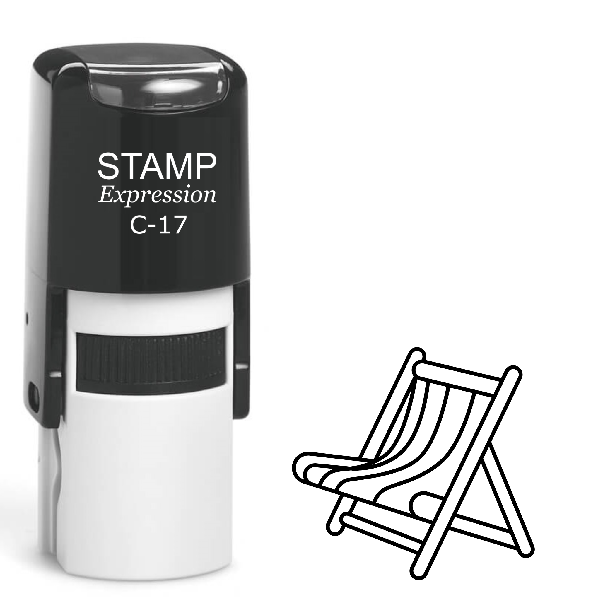 Beach chair Self Inking Rubber Stamp (SH-64201)