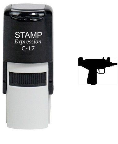 Uzi Machine Gun Self Inking Rubber Stamp (SH-6420)