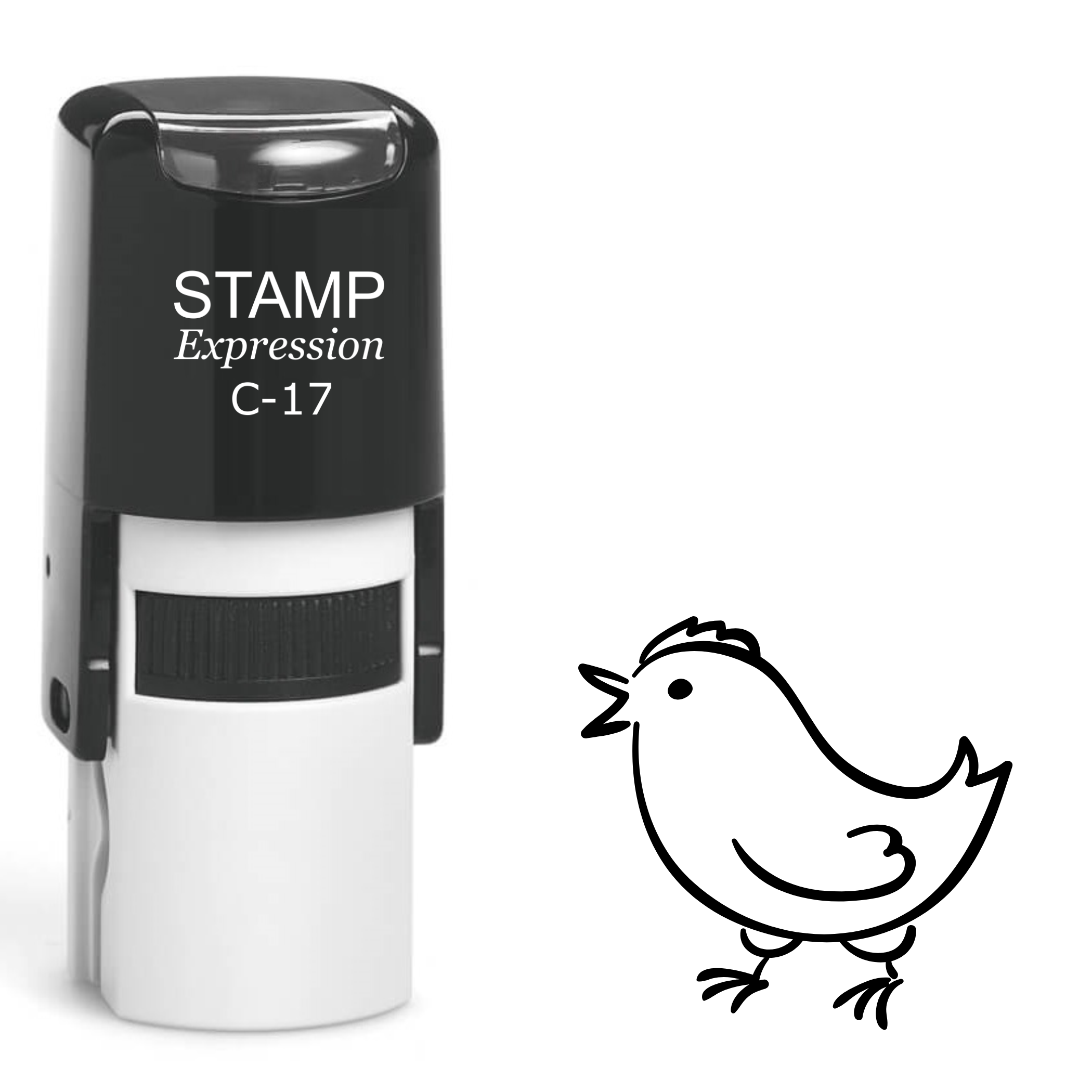 Hand-drawn cute chicken Self Inking Rubber Stamp (SH-64233)