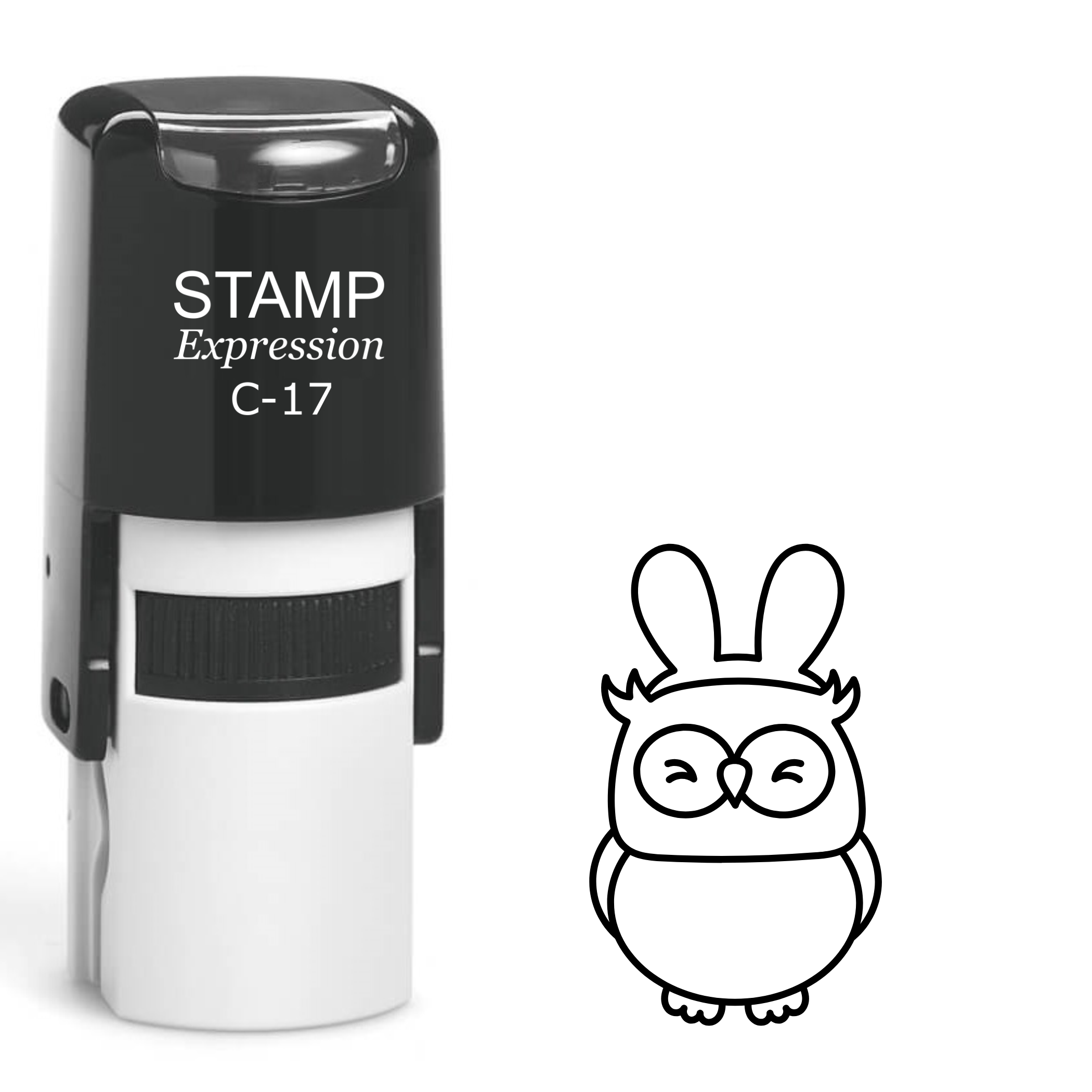 Easter owl outline with ears Self Inking Rubber Stamp (SH-64260)
