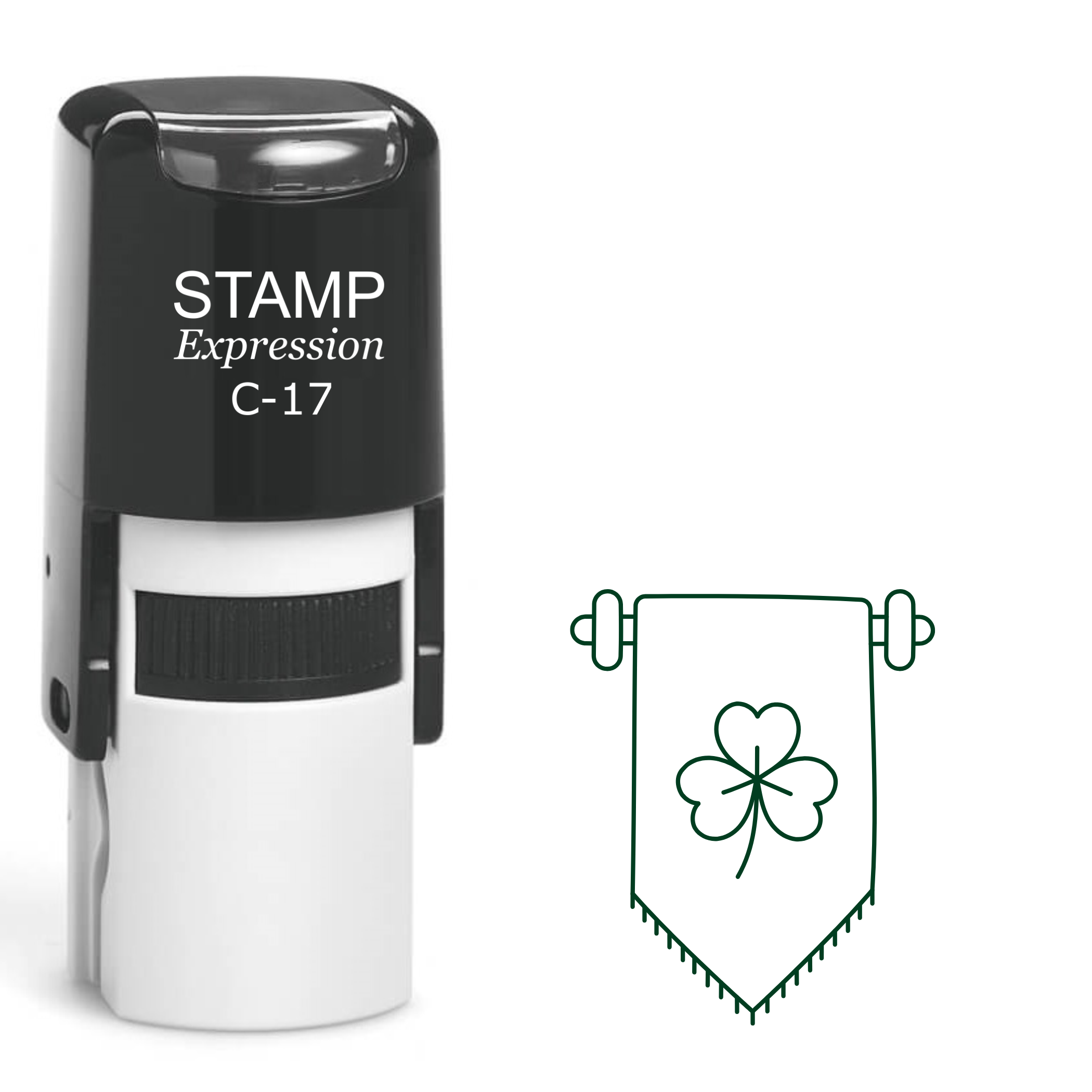 St. Patrick’s Day banner with shamrock Self Inking Rubber Stamp (SH-64272)