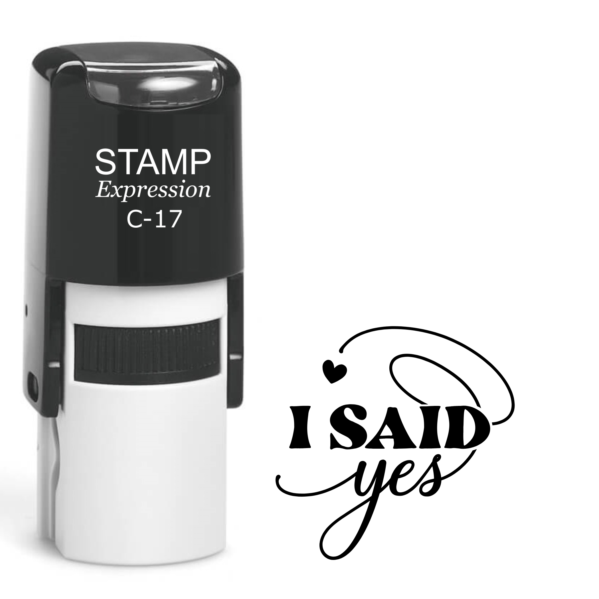 I Said Yes with a heart wedding Self Inking Rubber Stamp (SH-64287)