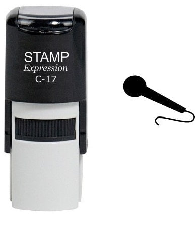 Microphone Self Inking Rubber Stamp