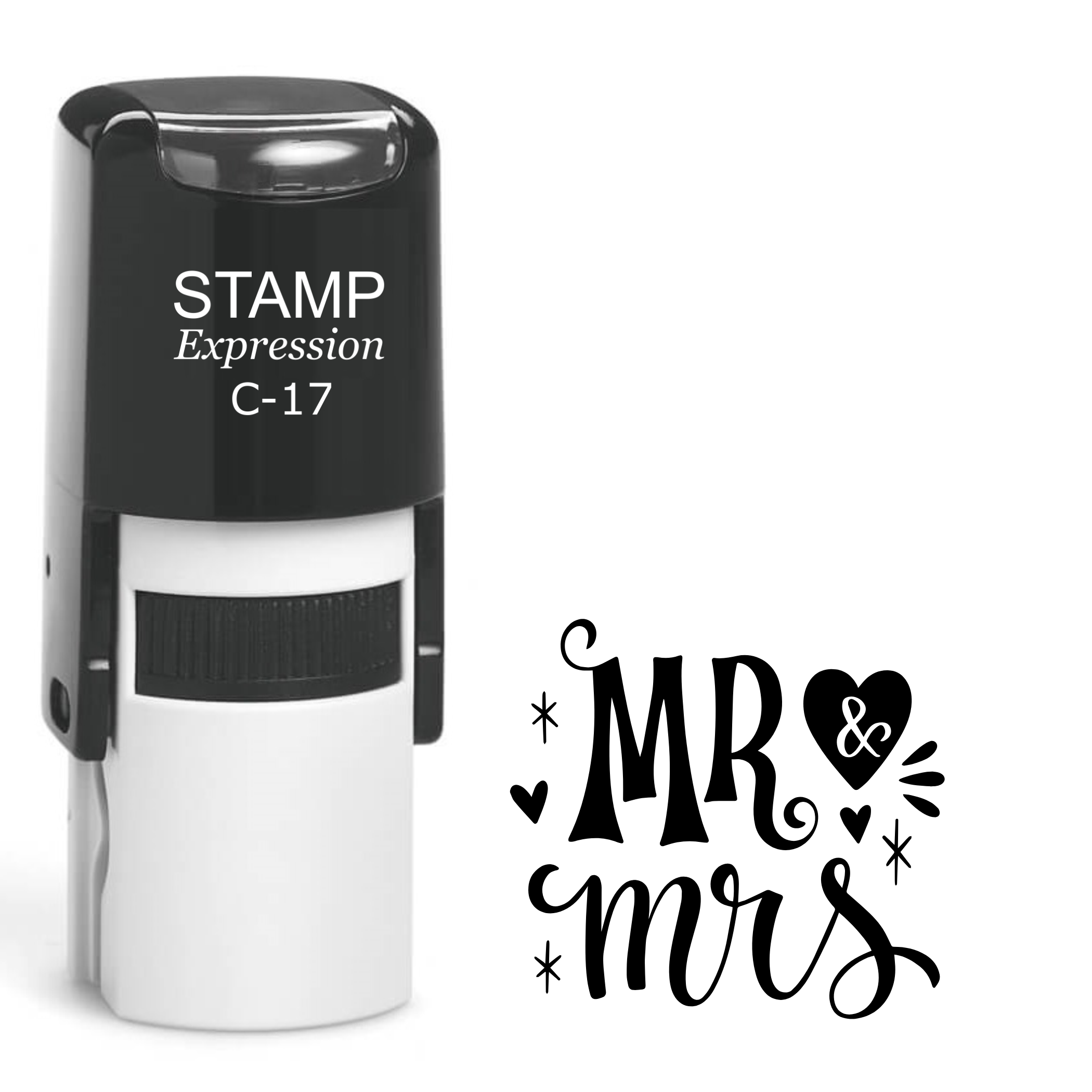 Mr. and Mrs. wedding Self Inking Rubber Stamp (SH-64291)