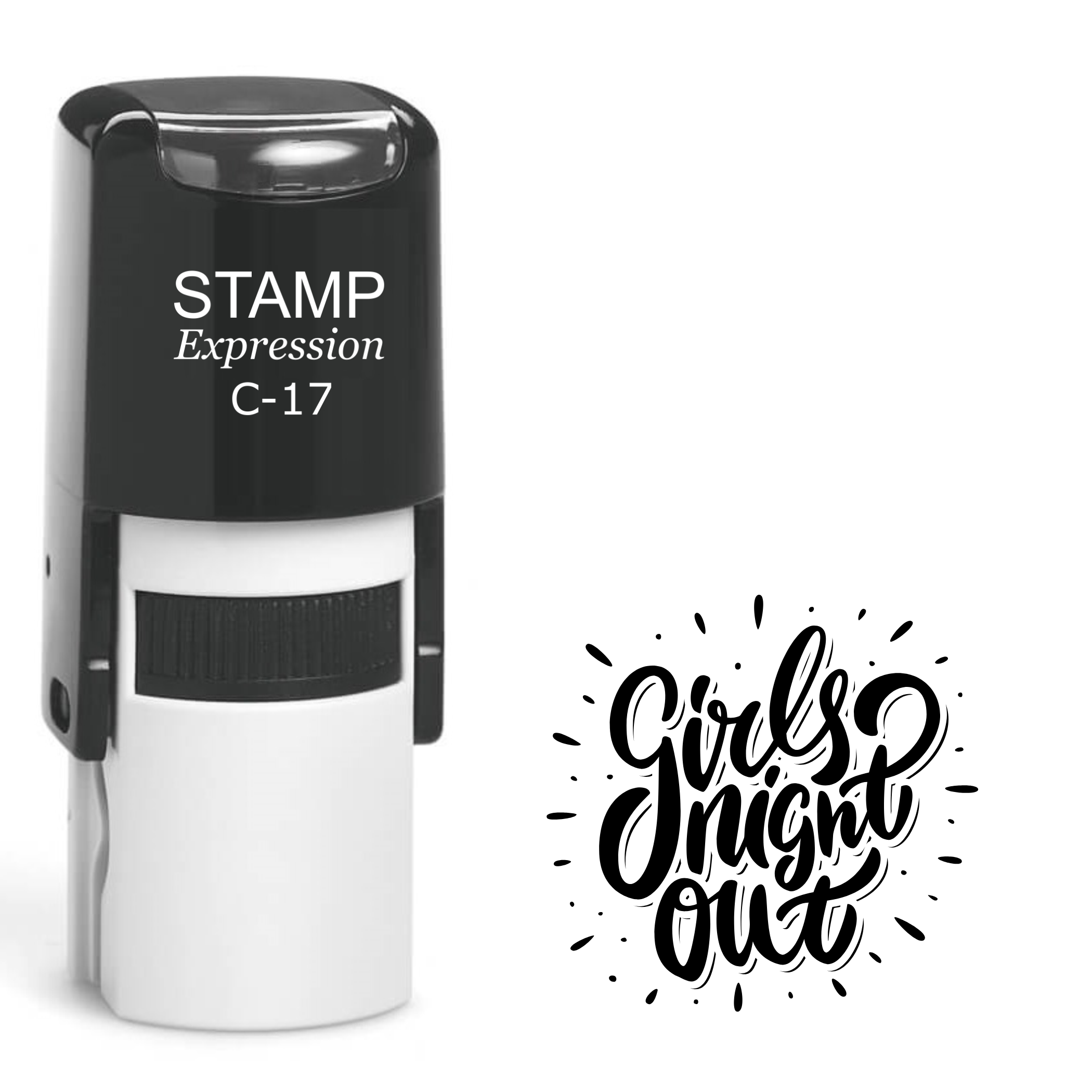 Girls Night Out with sparkles bachelorette party Self Inking Rubber Stamp (SH-64309)
