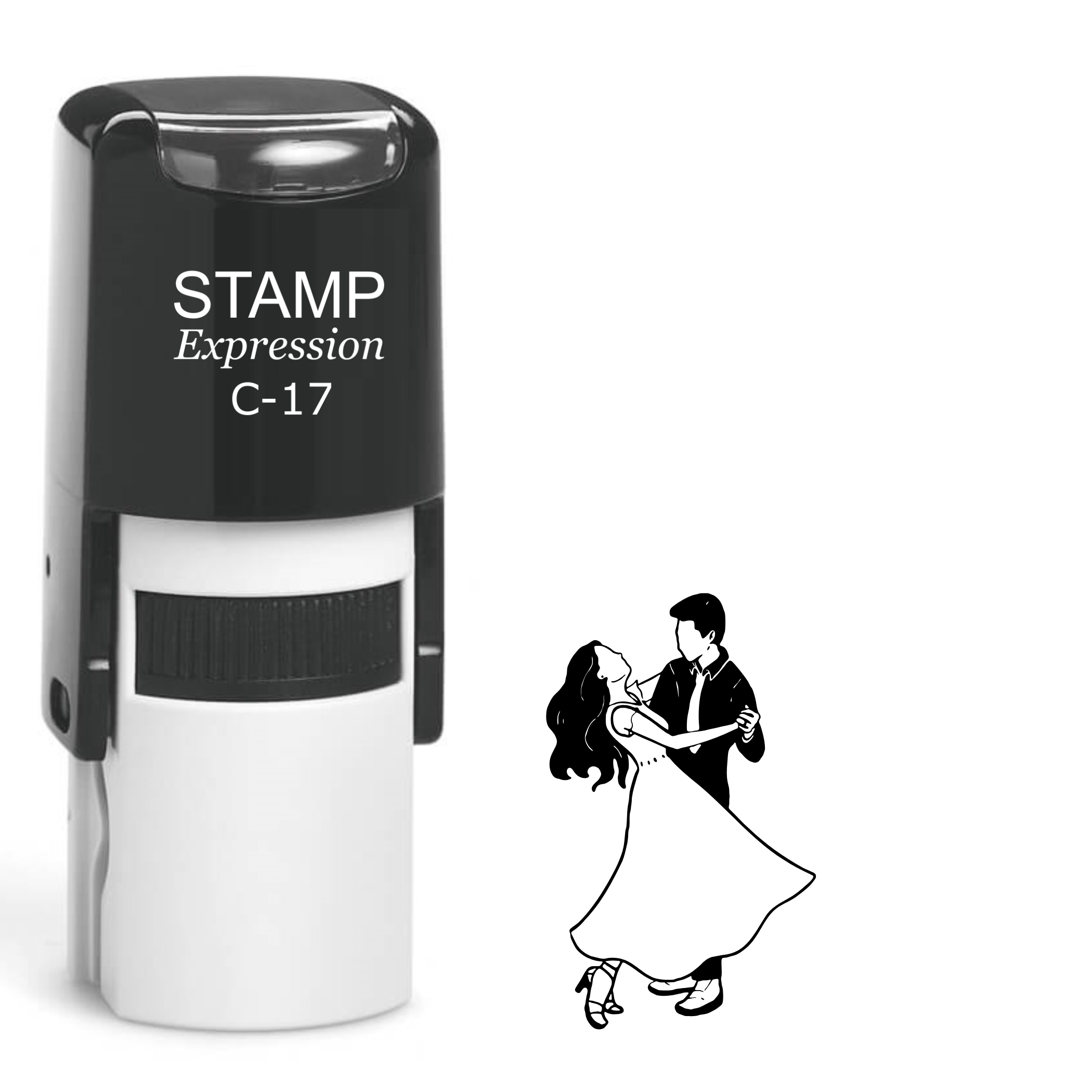 Dancing groom and bride wedding Self Inking Rubber Stamp (SH-64315)