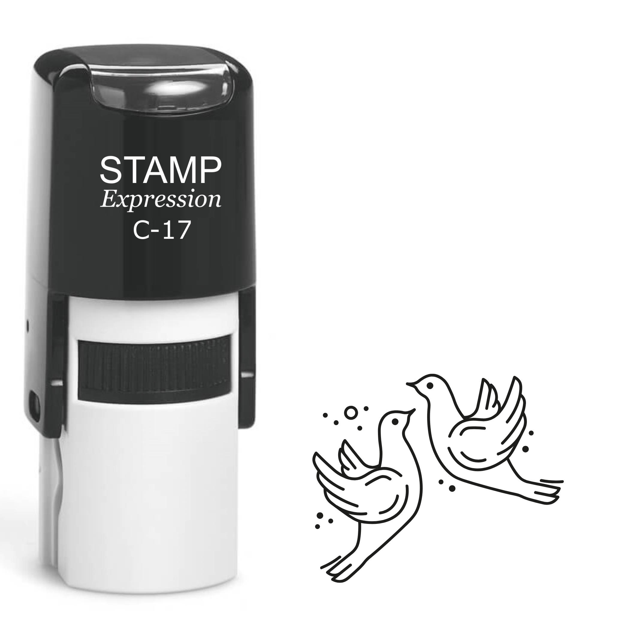 Two flying doves Self Inking Rubber Stamp (SH-64324)
