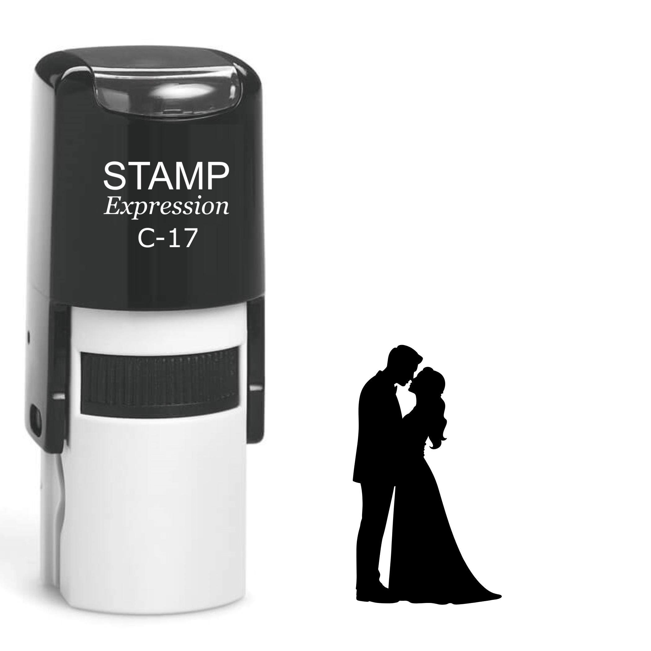 Kissing wedding couple Self Inking Rubber Stamp (SH-64329)