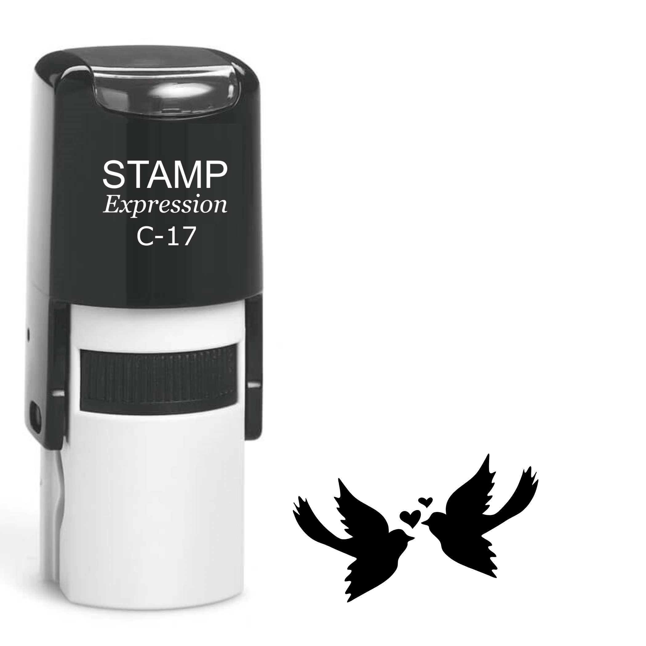 Two doves with heart Self Inking Rubber Stamp (SH-64330)