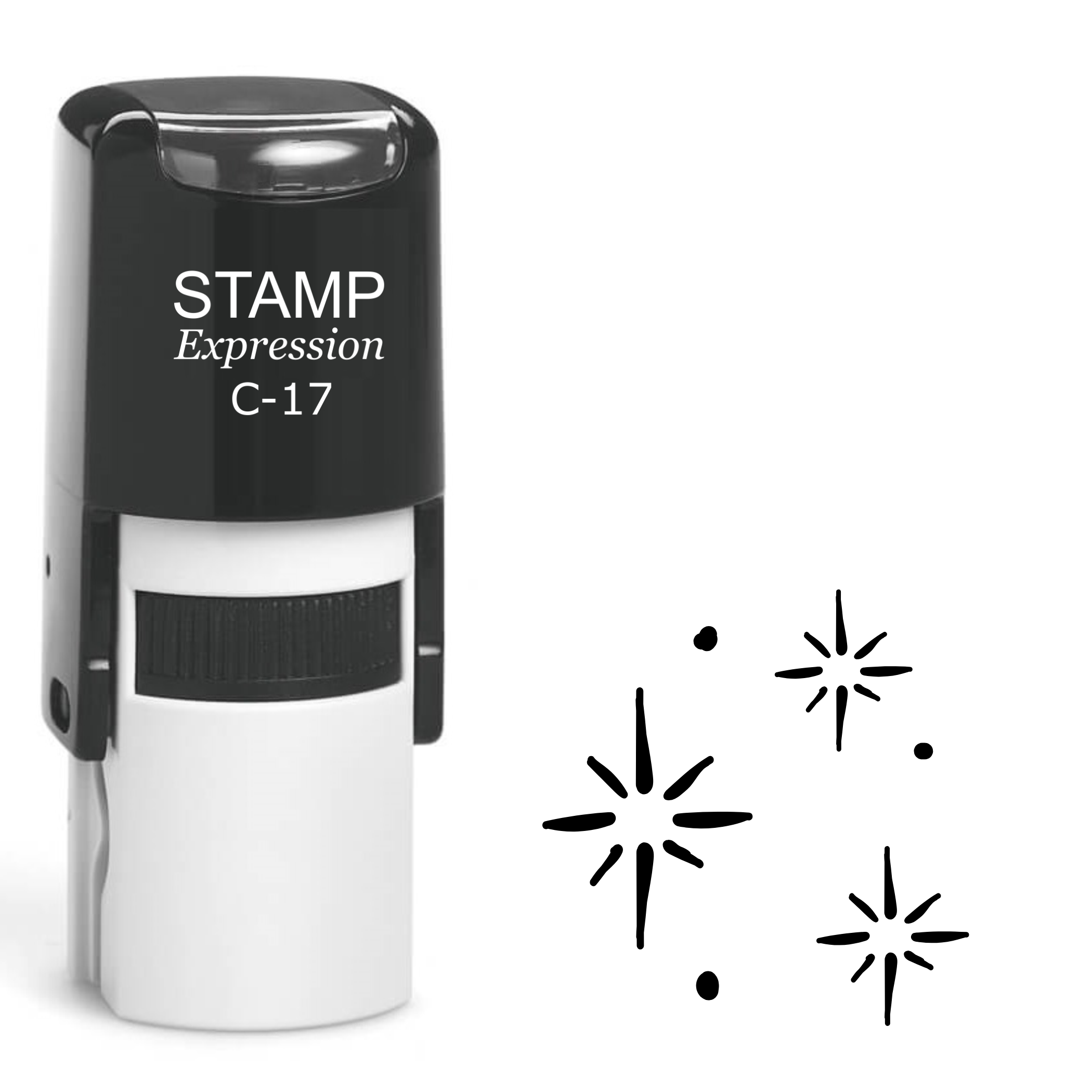 Three sparkles Self Inking Rubber Stamp (SH-64361)