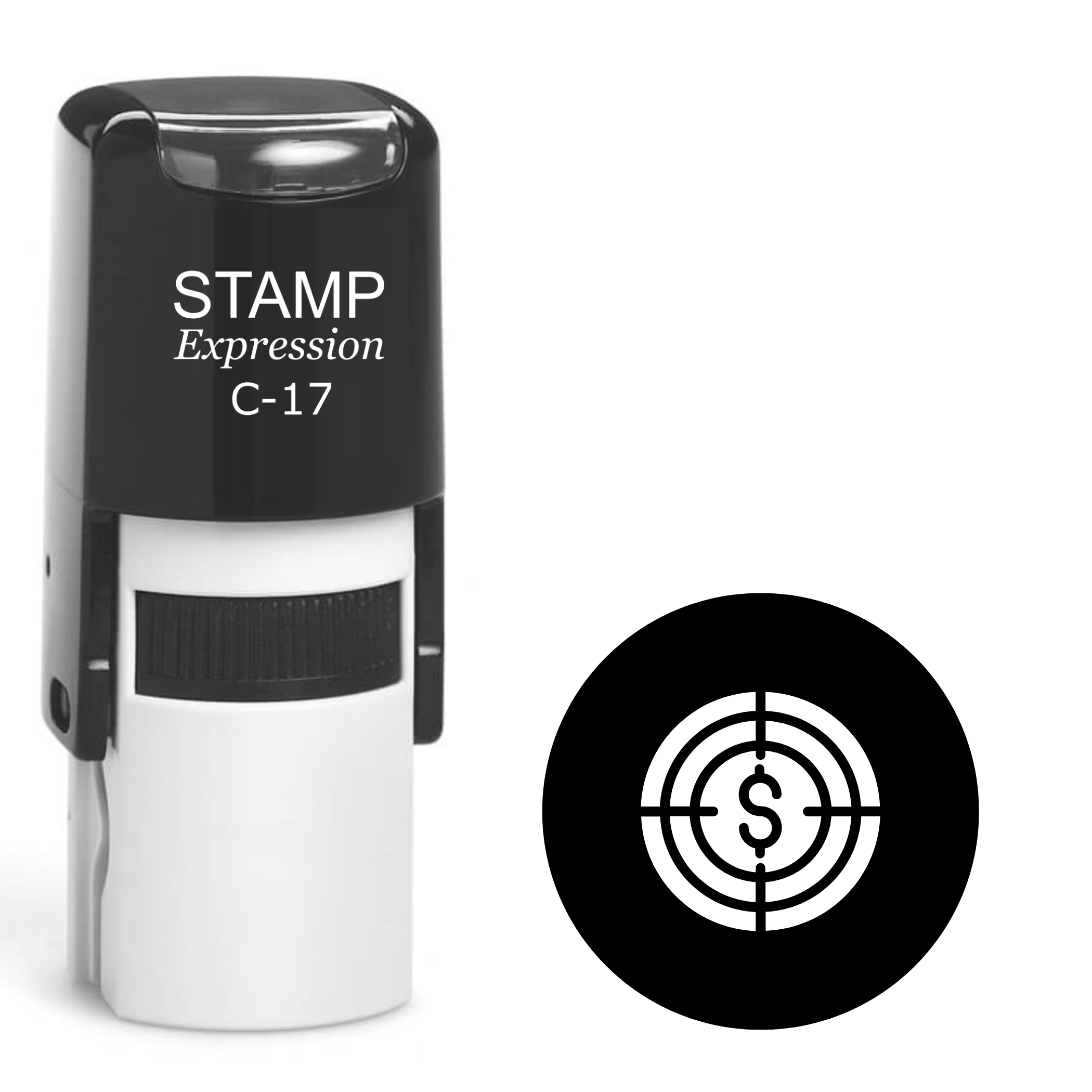 Bullseye with dollar signs Self Inking Rubber Stamp (SH-64371)