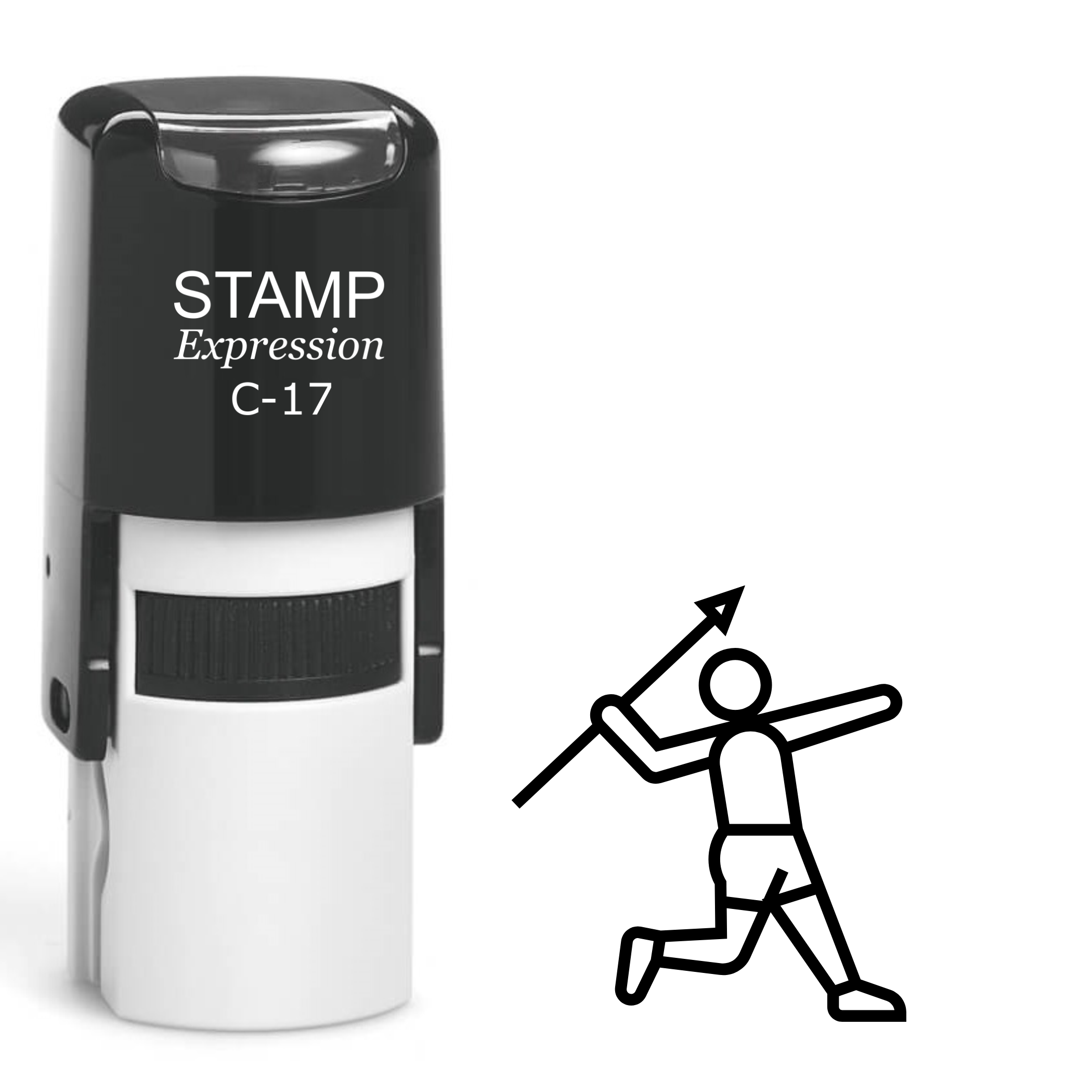 Javelin thrower Self Inking Rubber Stamp (SH-64372)