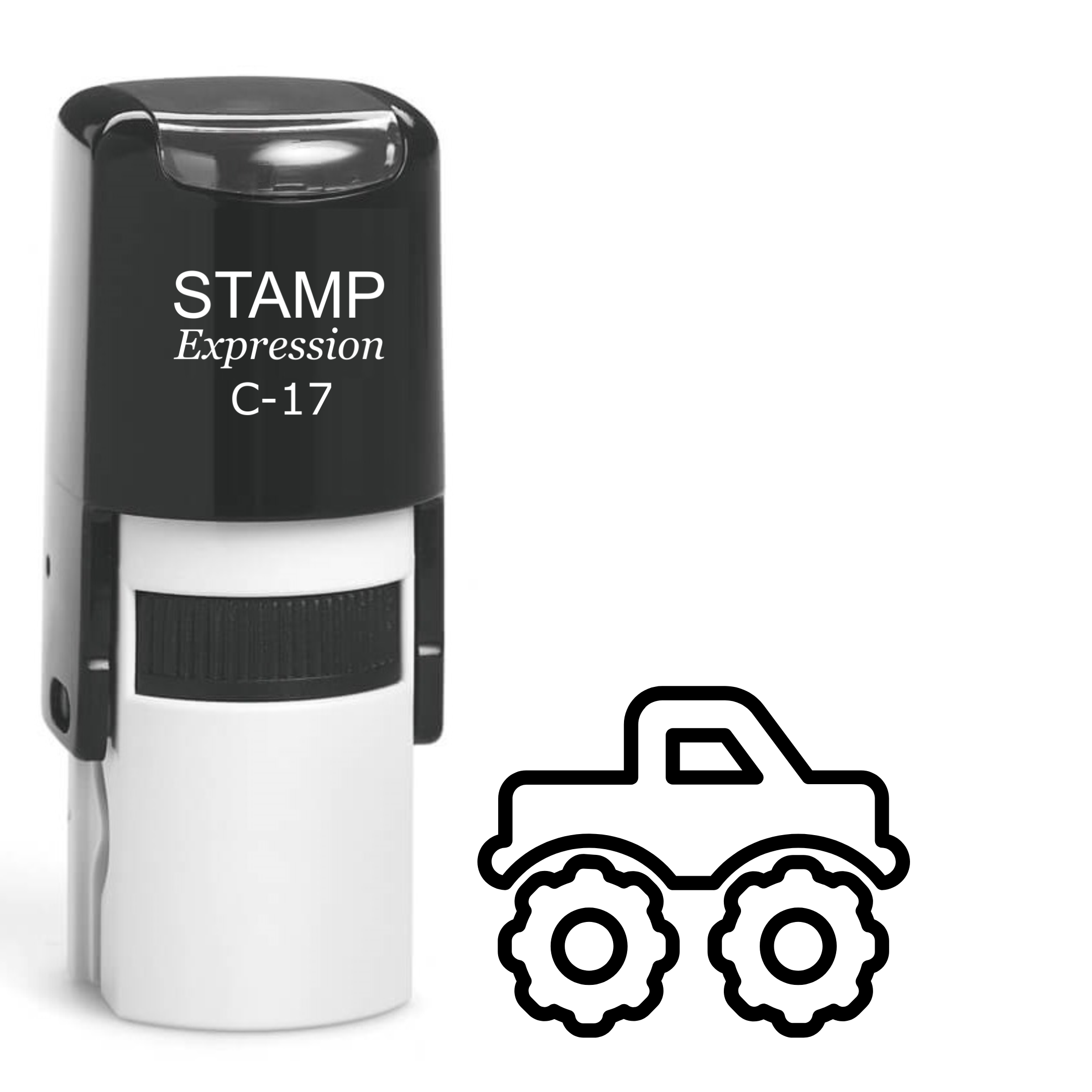 Monster truck outline Self Inking Rubber Stamp (SH-64408)
