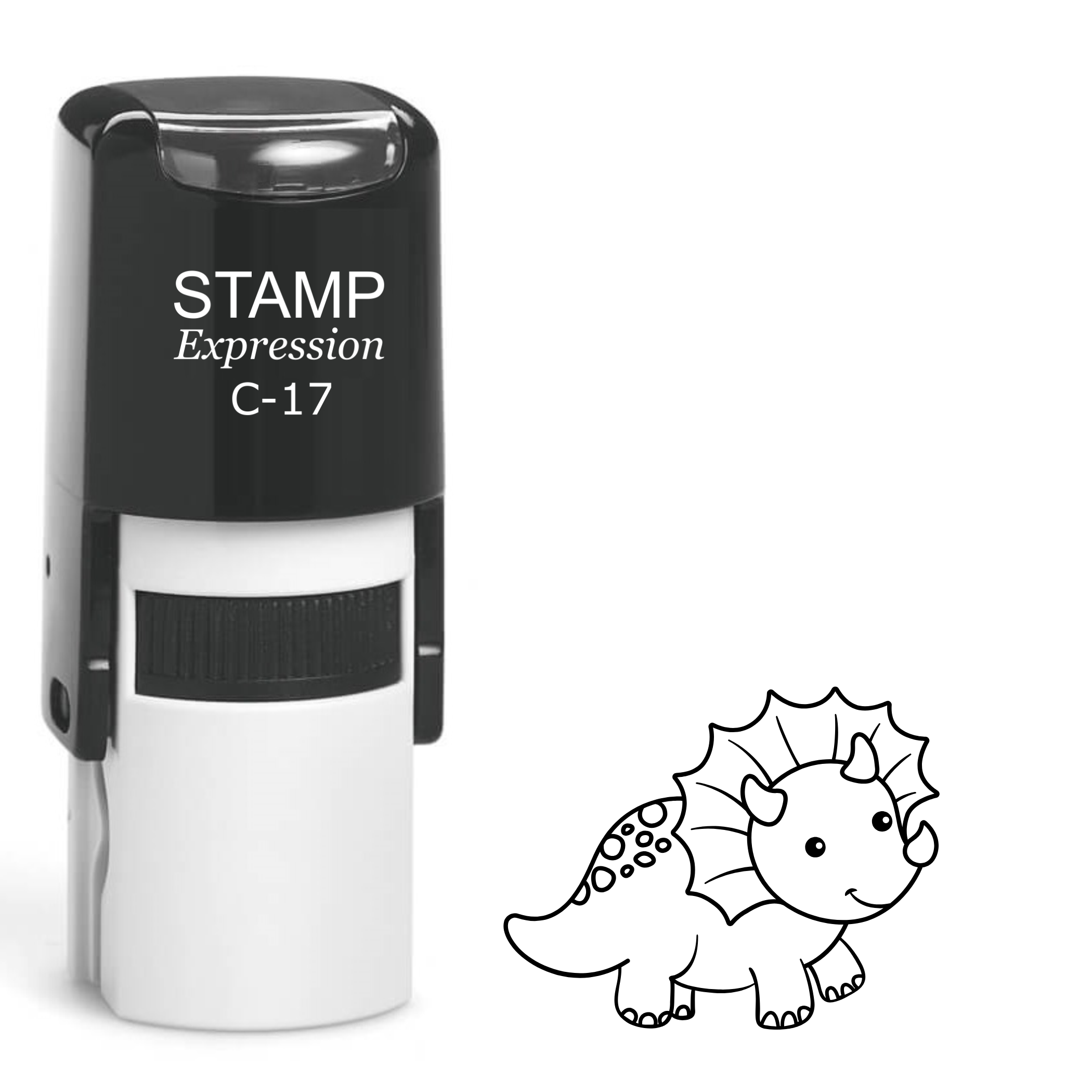 Cute and sweet baby triceratops Self Inking Rubber Stamp (SH-64413)