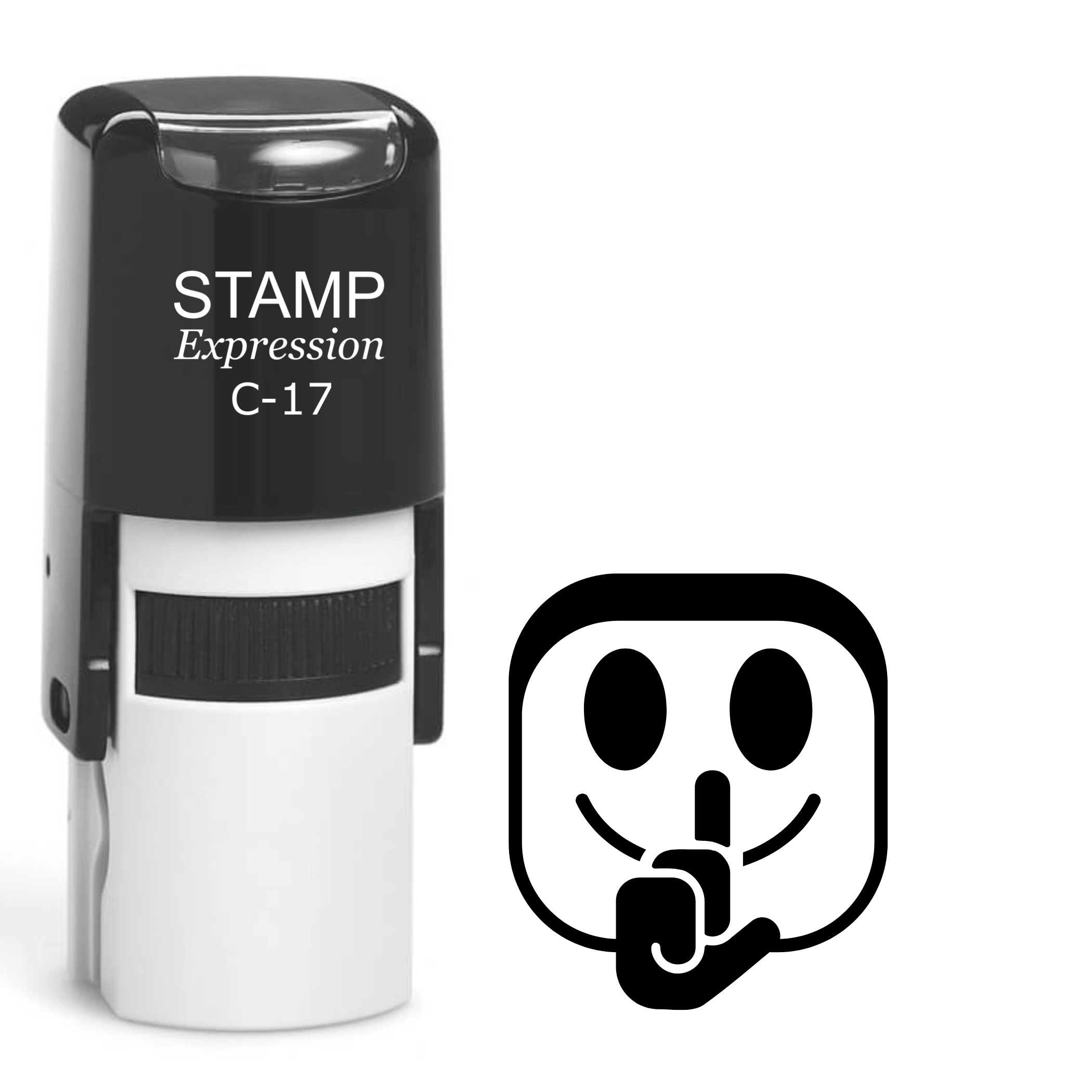 Be Quiet Shhhh icon Self Inking Rubber Stamp (SH-64445)