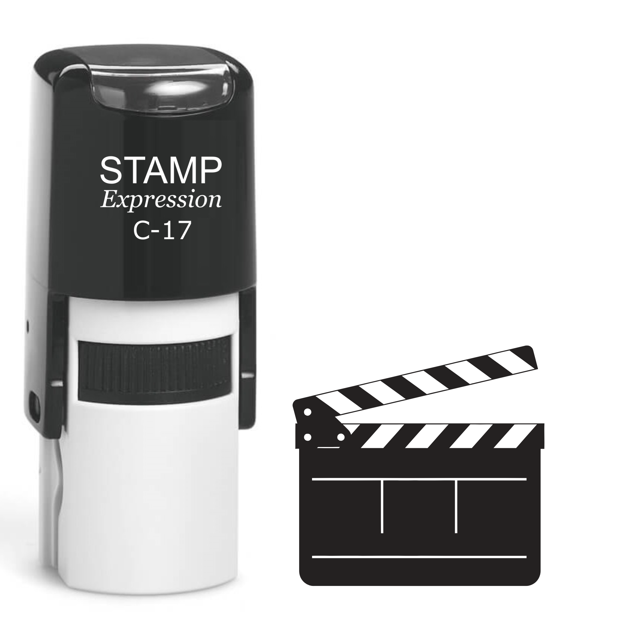 Meditating person outline Self Inking Rubber Stamp (SH-64452)
