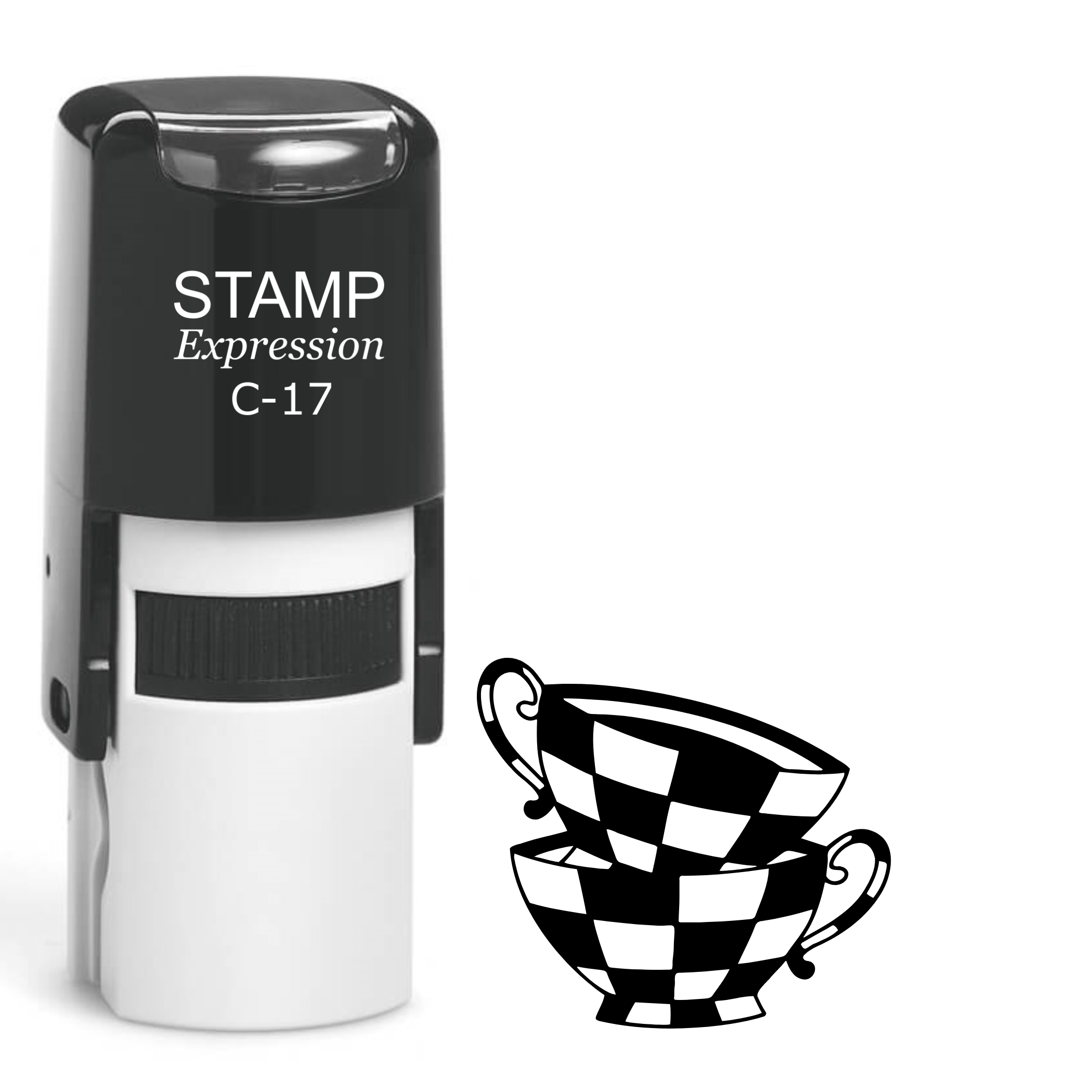 Hooded Grim Reaper outline Self Inking Rubber Stamp (SH-64466)