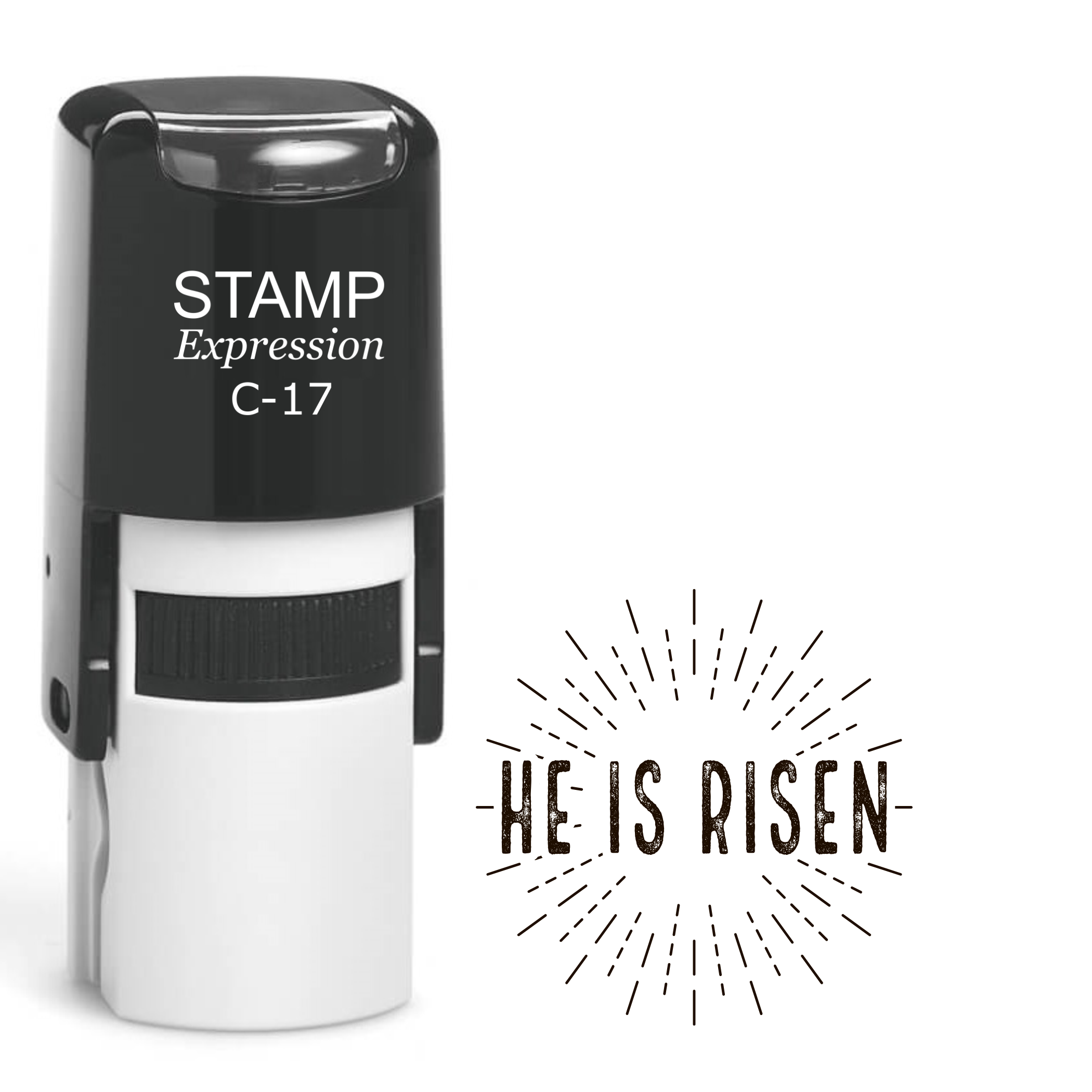 Back of Easter bunny silhouette with white tail Self Inking Rubber Stamp (SH-64503)