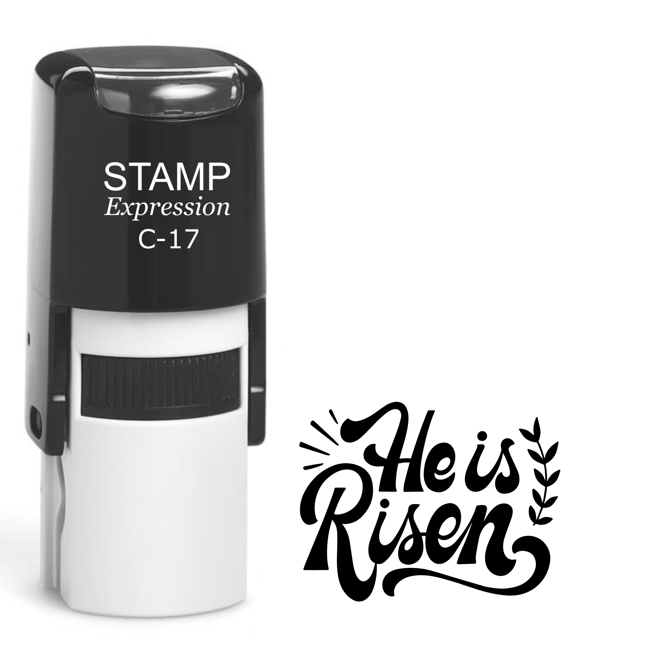 He Is Risen calligraphy Easter Self Inking Rubber Stamp (SH-64505)