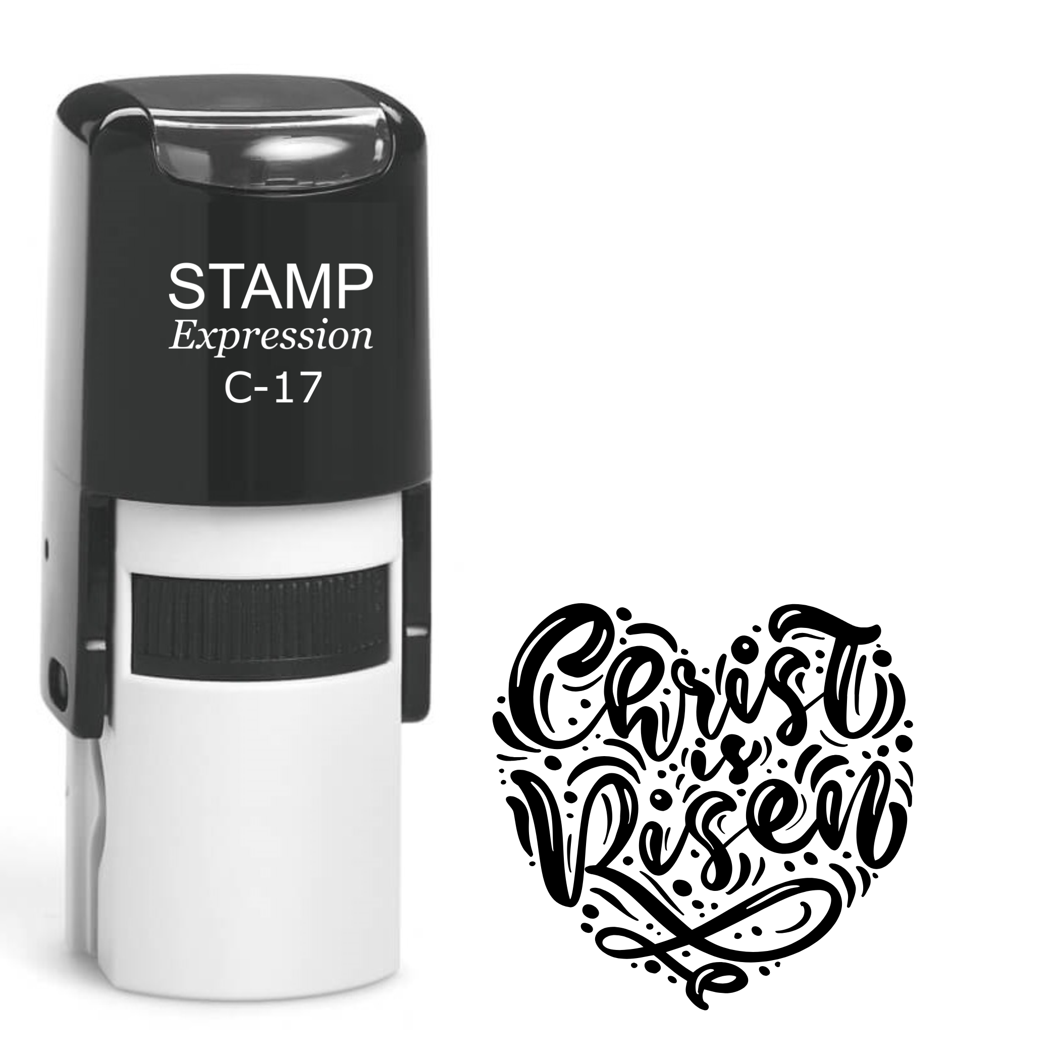 He Is Risen with branch calligraphy Self Inking Rubber Stamp (SH-64506)