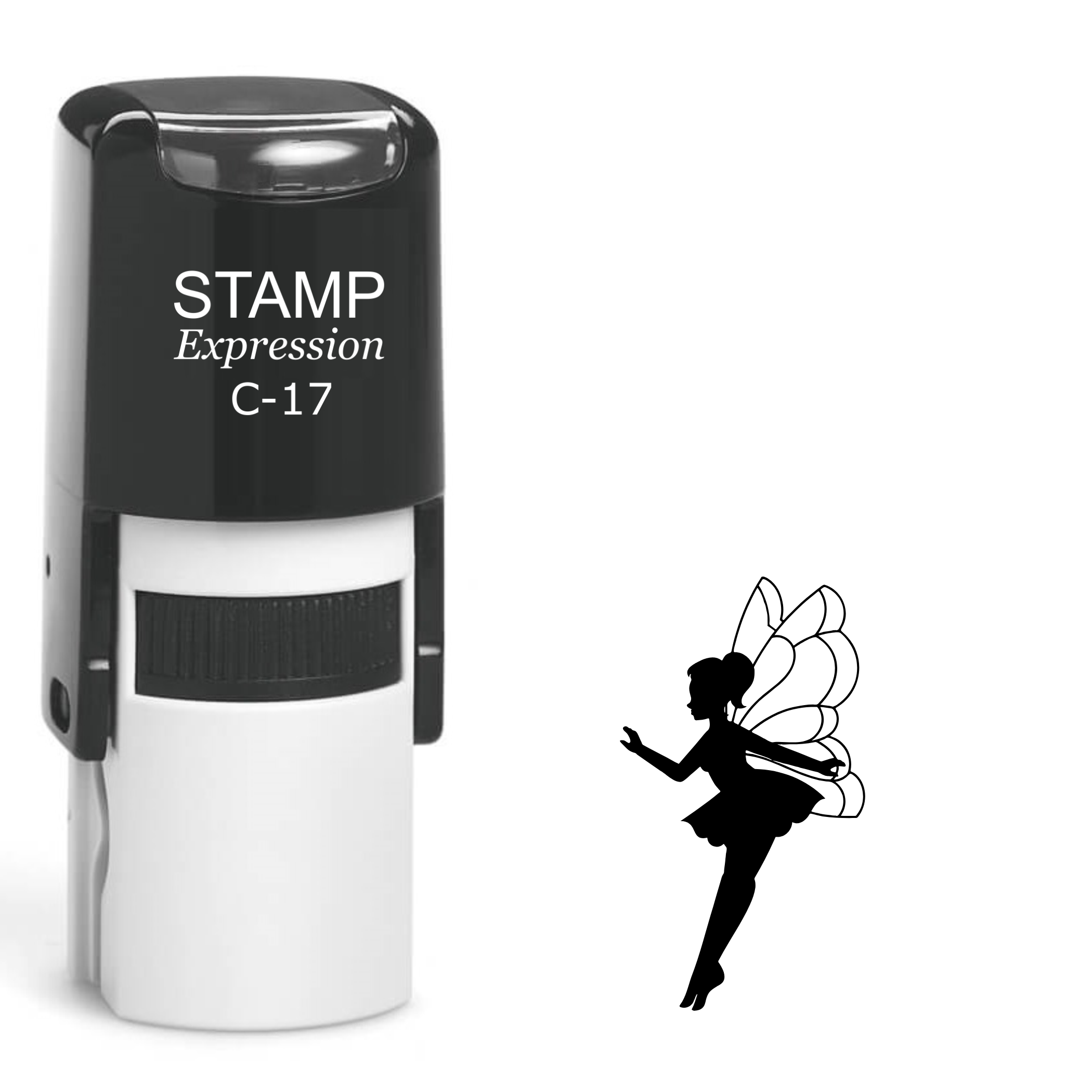 Flying fairy silhouette Self Inking Rubber Stamp (SH-64529)