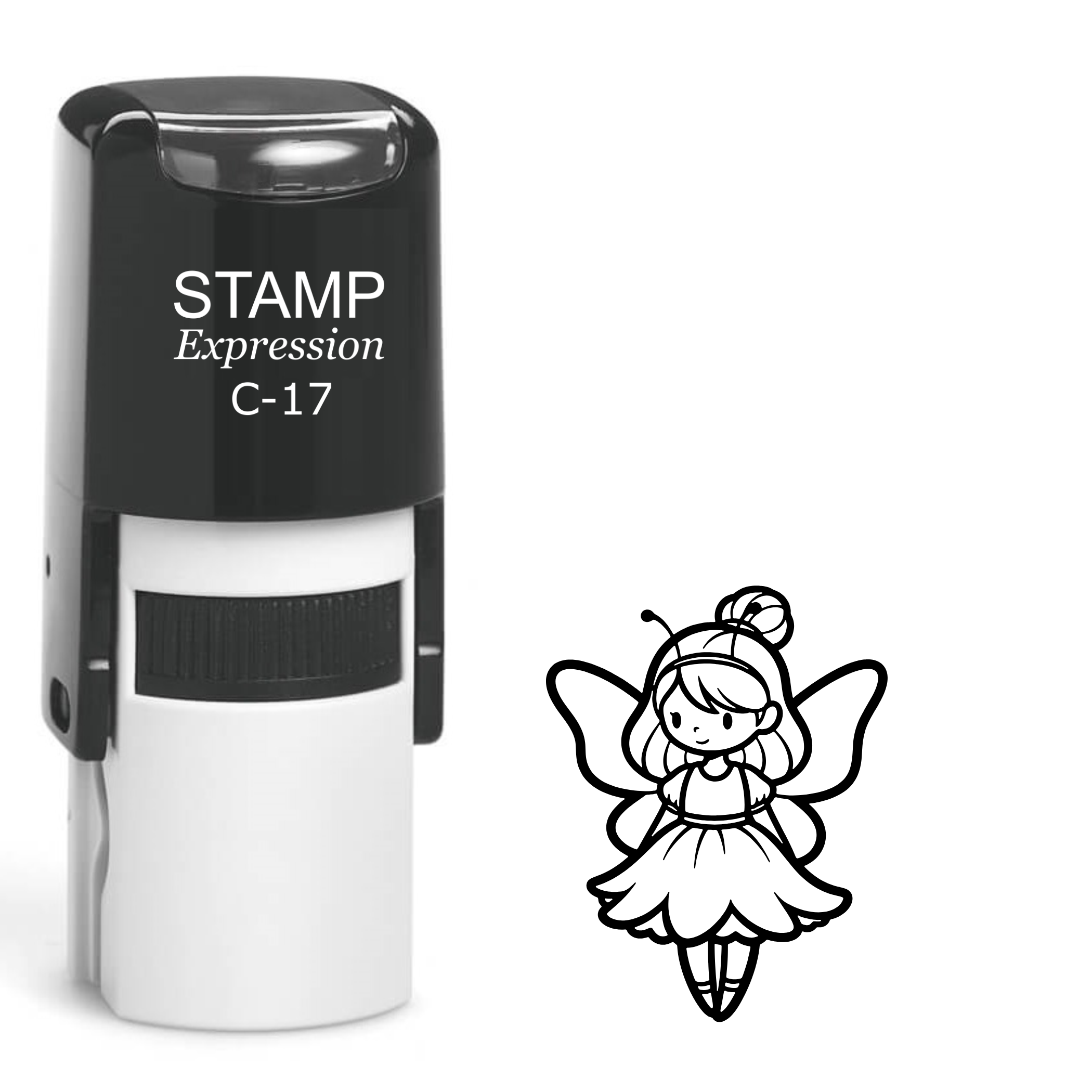 Adorable girl fairy Self Inking Rubber Stamp (SH-64530)