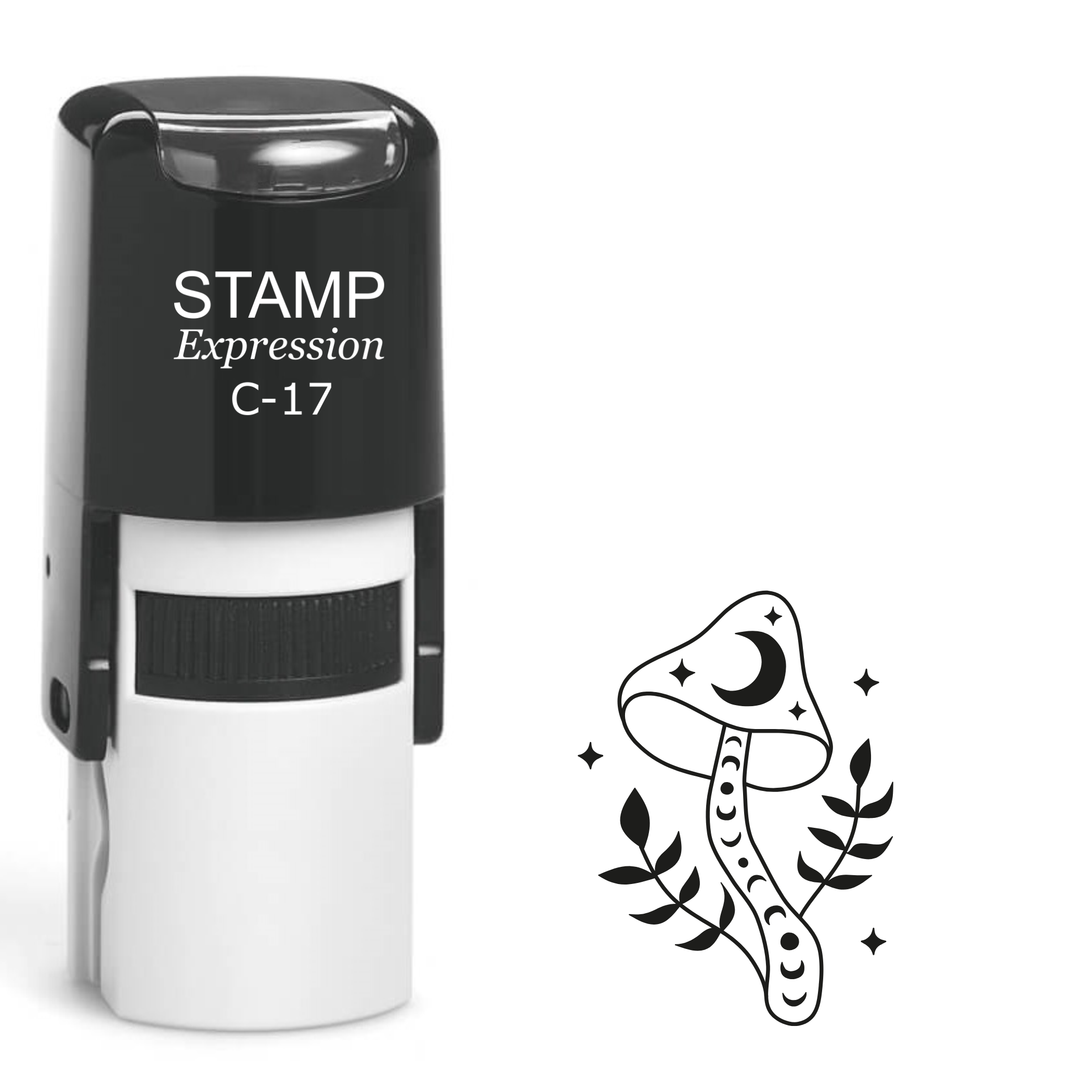 Mystical mushroom with vines Self Inking Rubber Stamp (SH-64548)