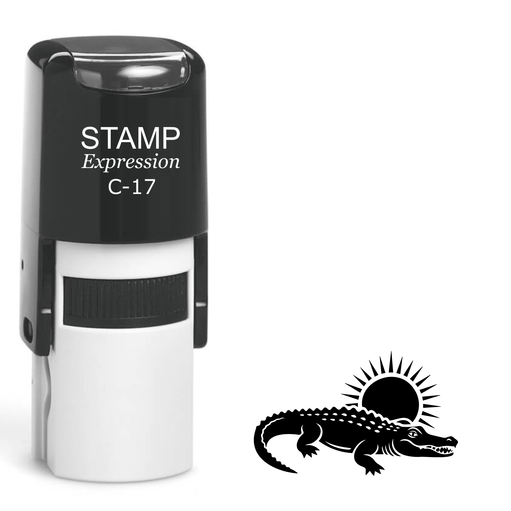 Florida alligator in the sun Self Inking Rubber Stamp (SH-64579)