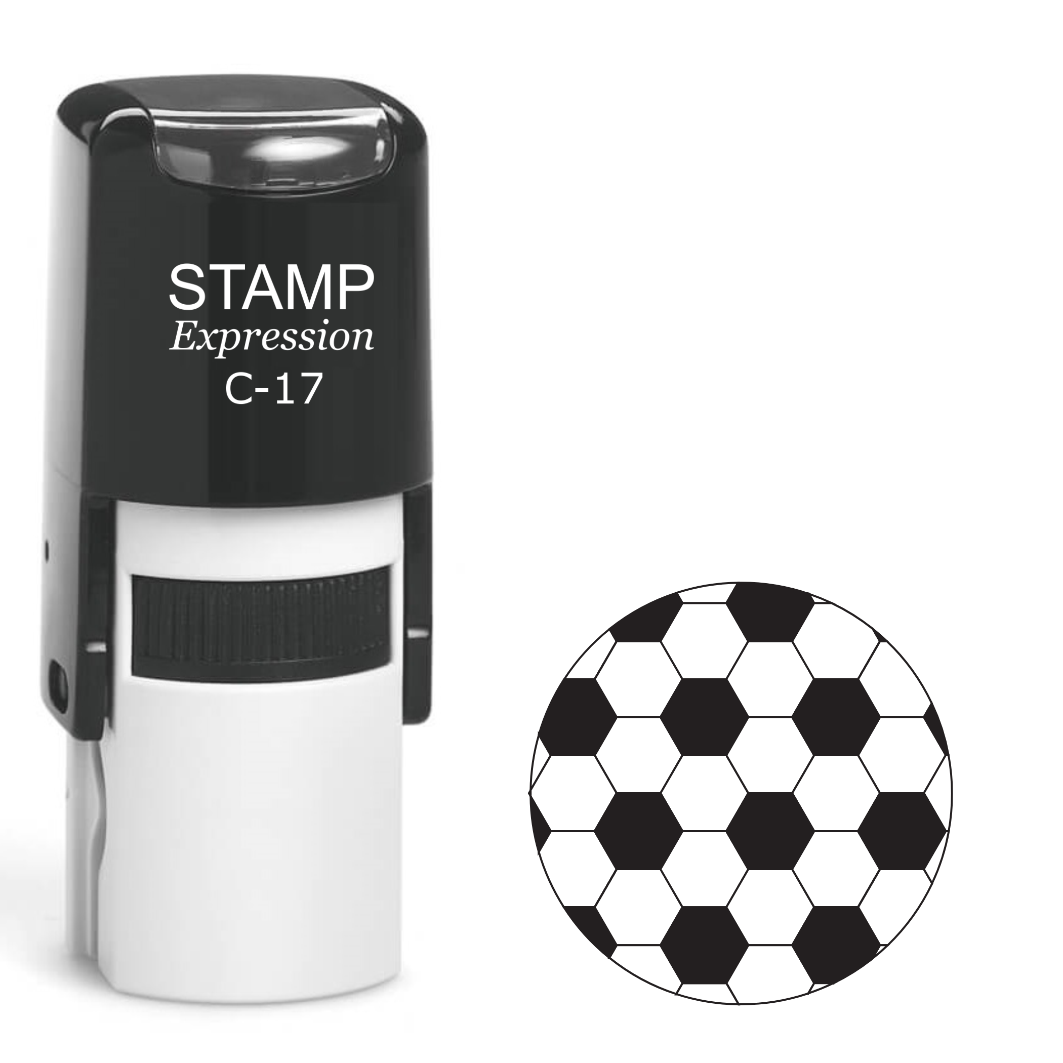 Number zero soccer ball Self Inking Rubber Stamp (SH-64652)