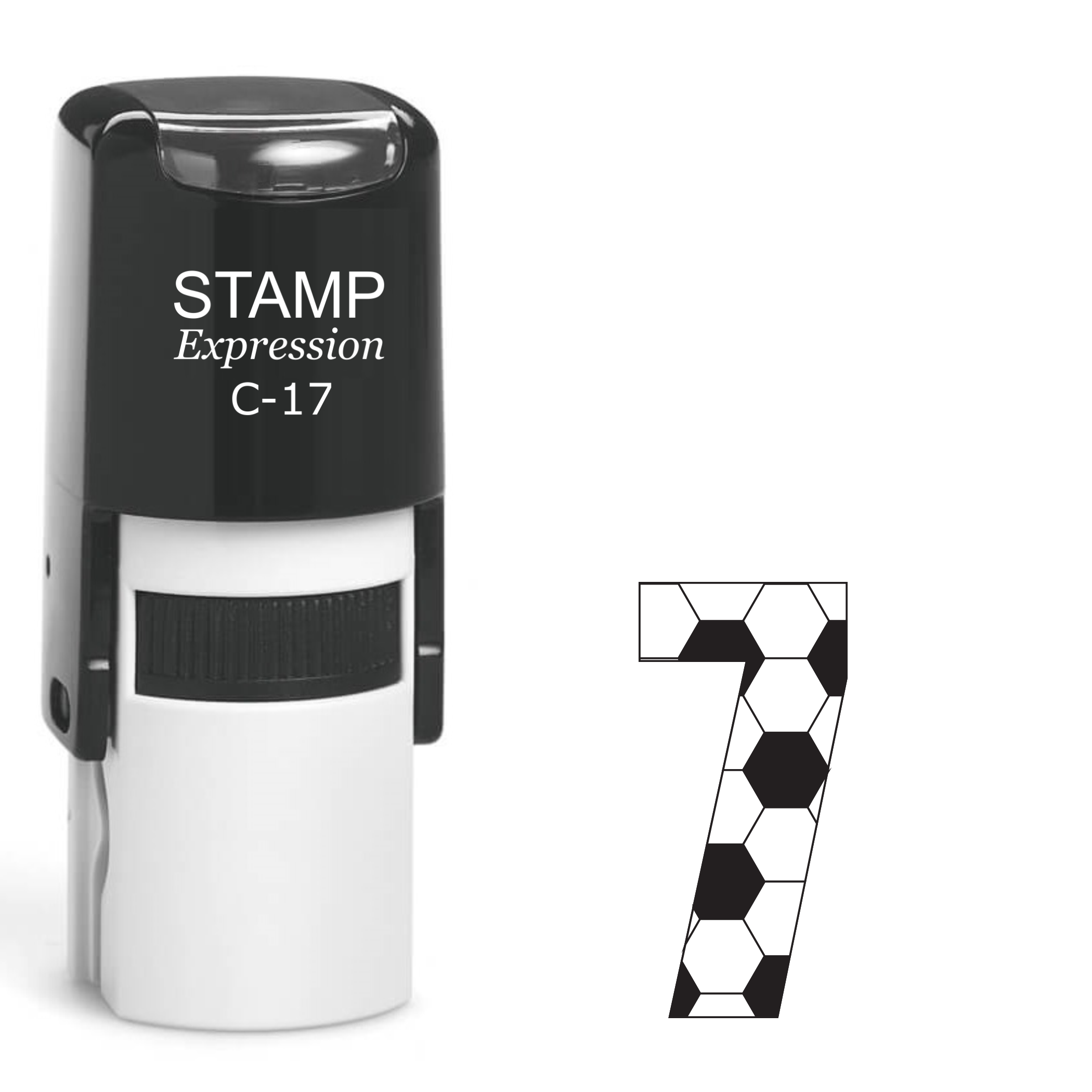 Number seven soccer ball Self Inking Rubber Stamp (SH-64654)