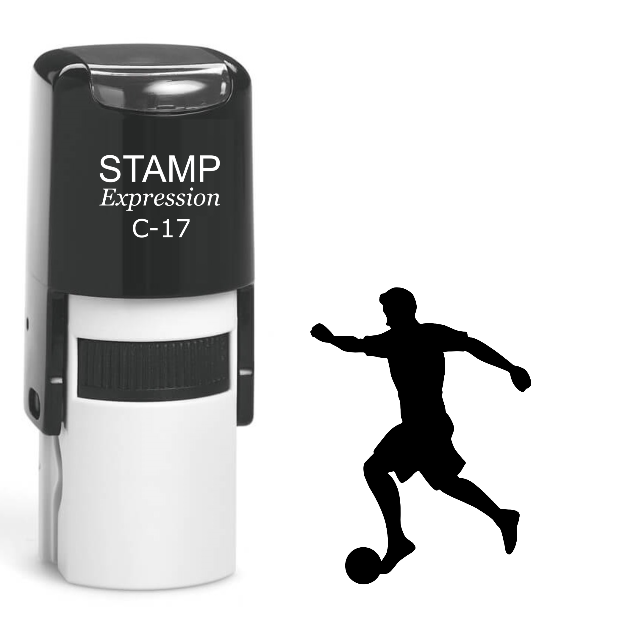 Soccer player Self Inking Rubber Stamp (SH-64655)