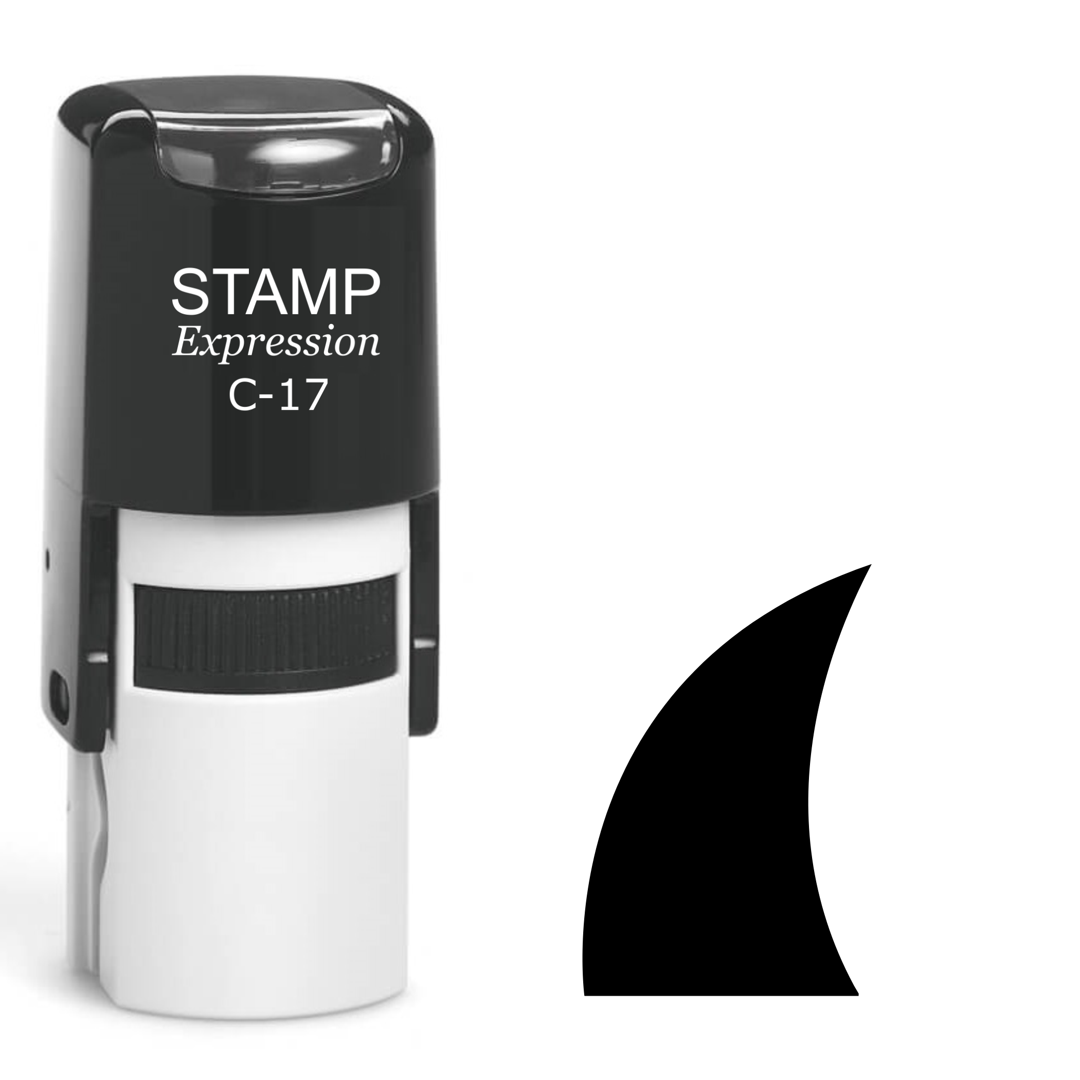 Shark fin silhouette Self Inking Rubber Stamp (SH-64656)