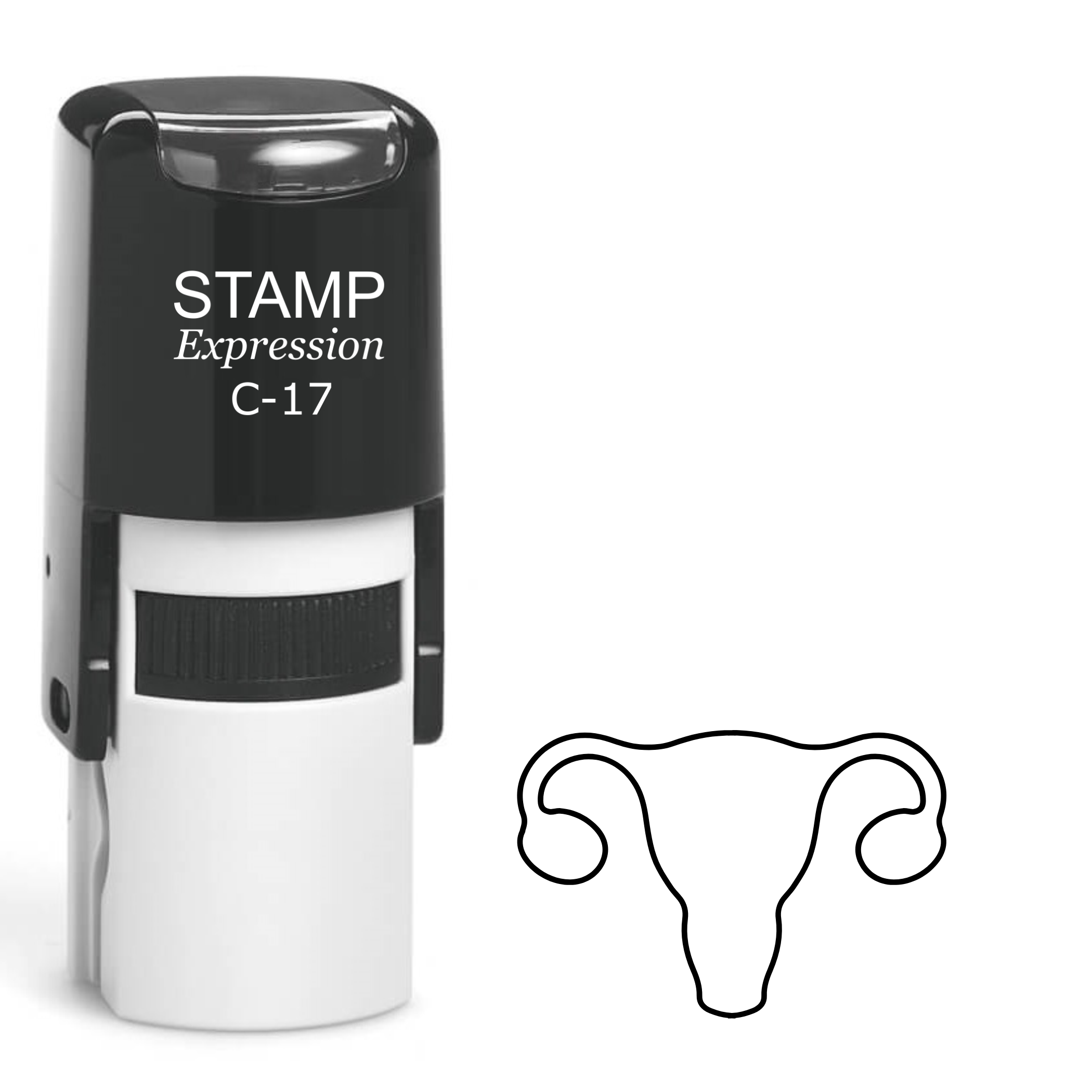 Uterus outline Self Inking Rubber Stamp (SH-64661)