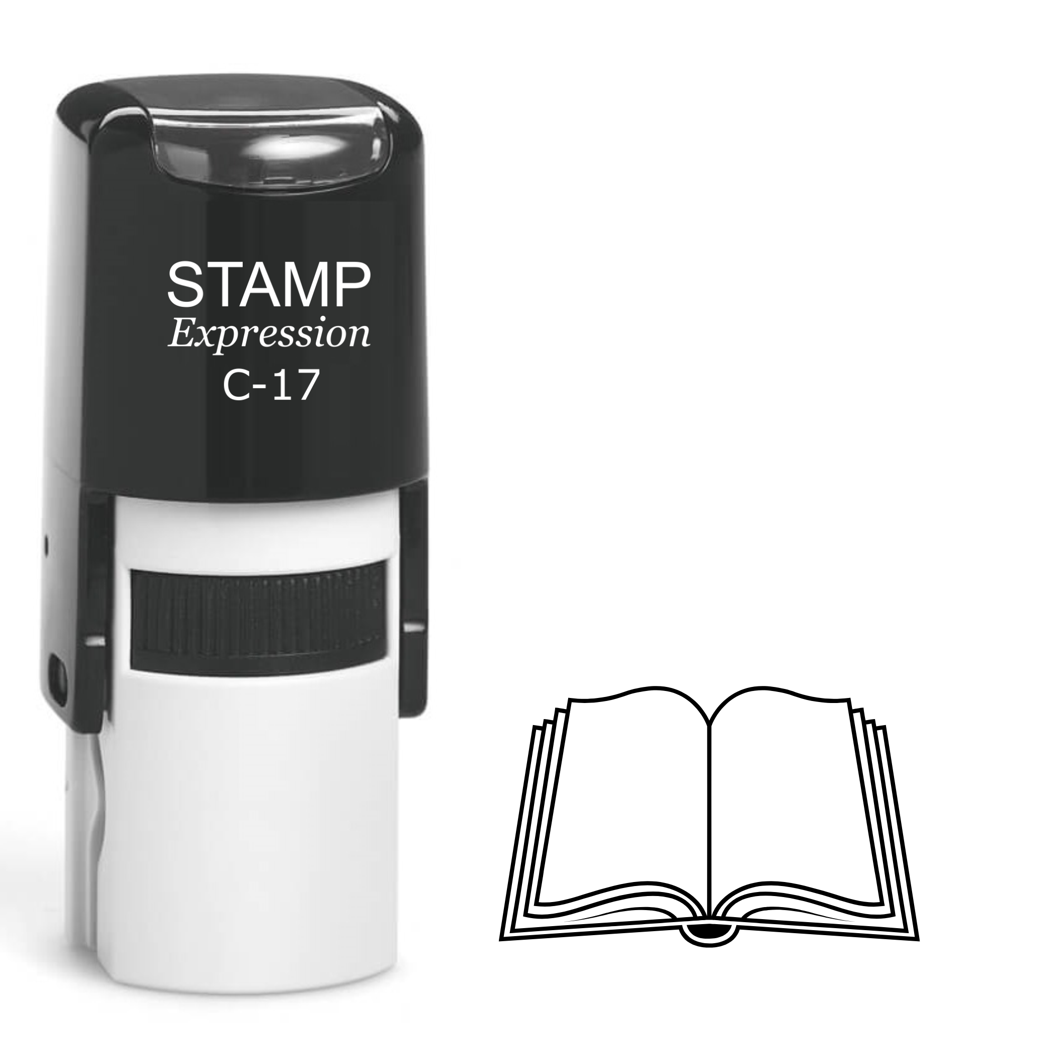 Open book outline Self Inking Rubber Stamp (SH-64681)