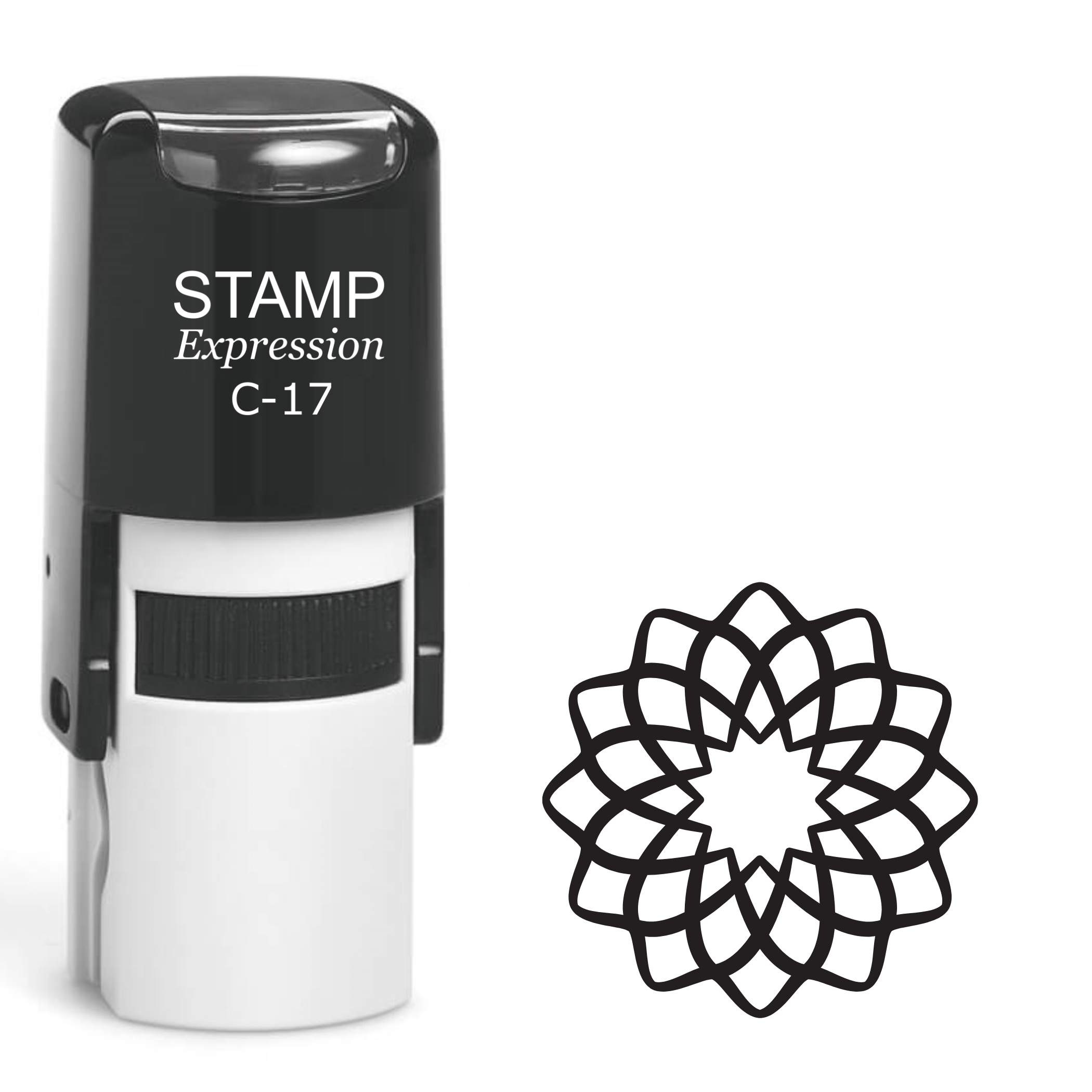 Simple mandala outline Self Inking Rubber Stamp (SH-64682)