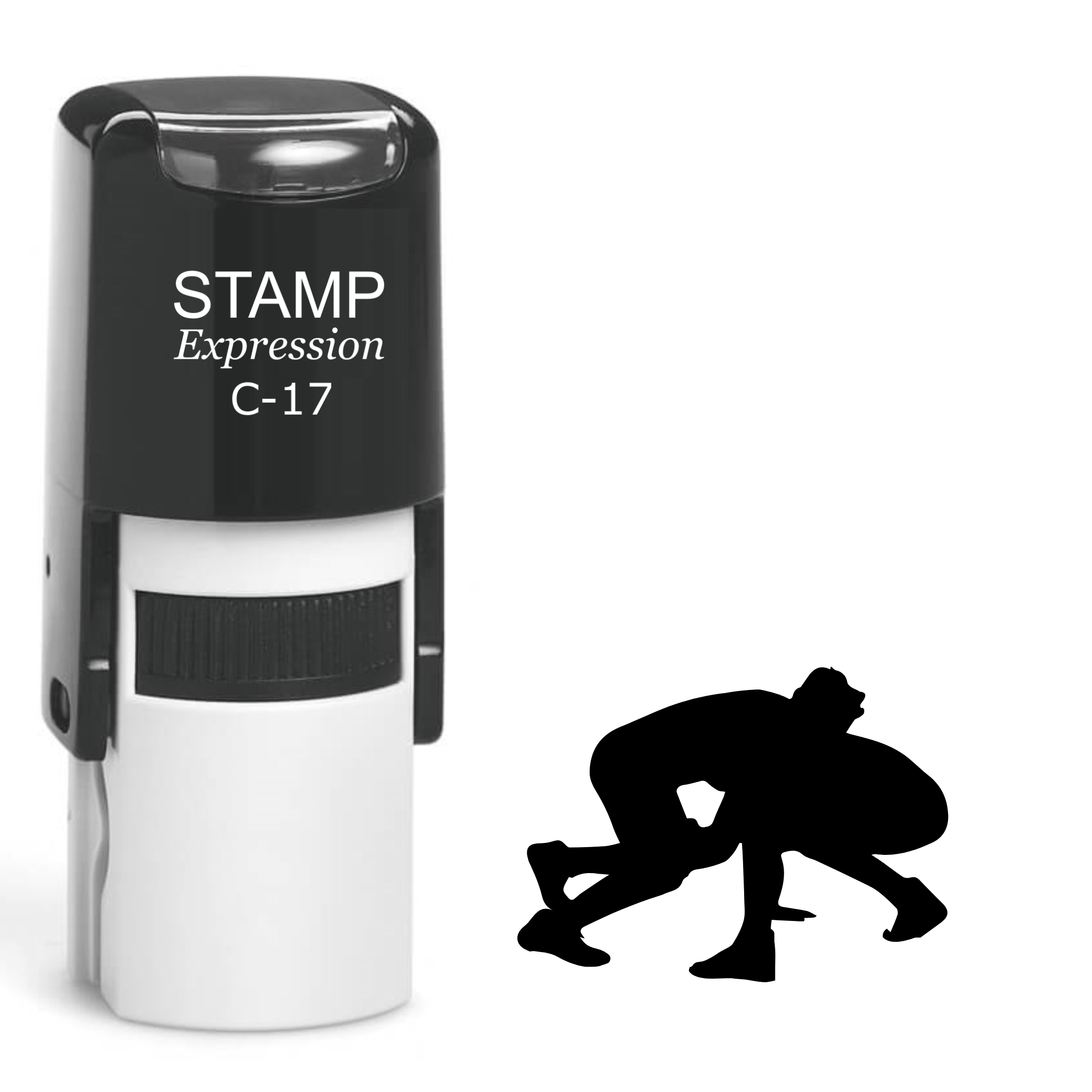 Two wrestlers Self Inking Rubber Stamp (SH-64693)