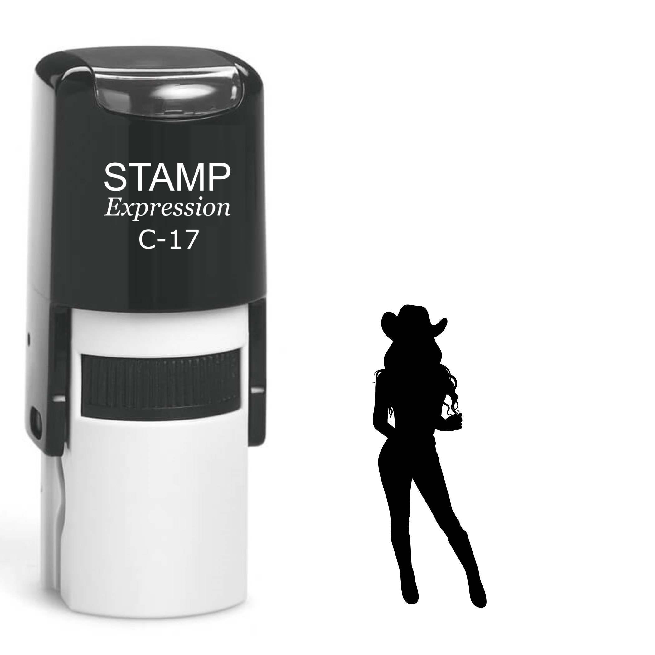 Beautiful cowgirl Self Inking Rubber Stamp (SH-64696)