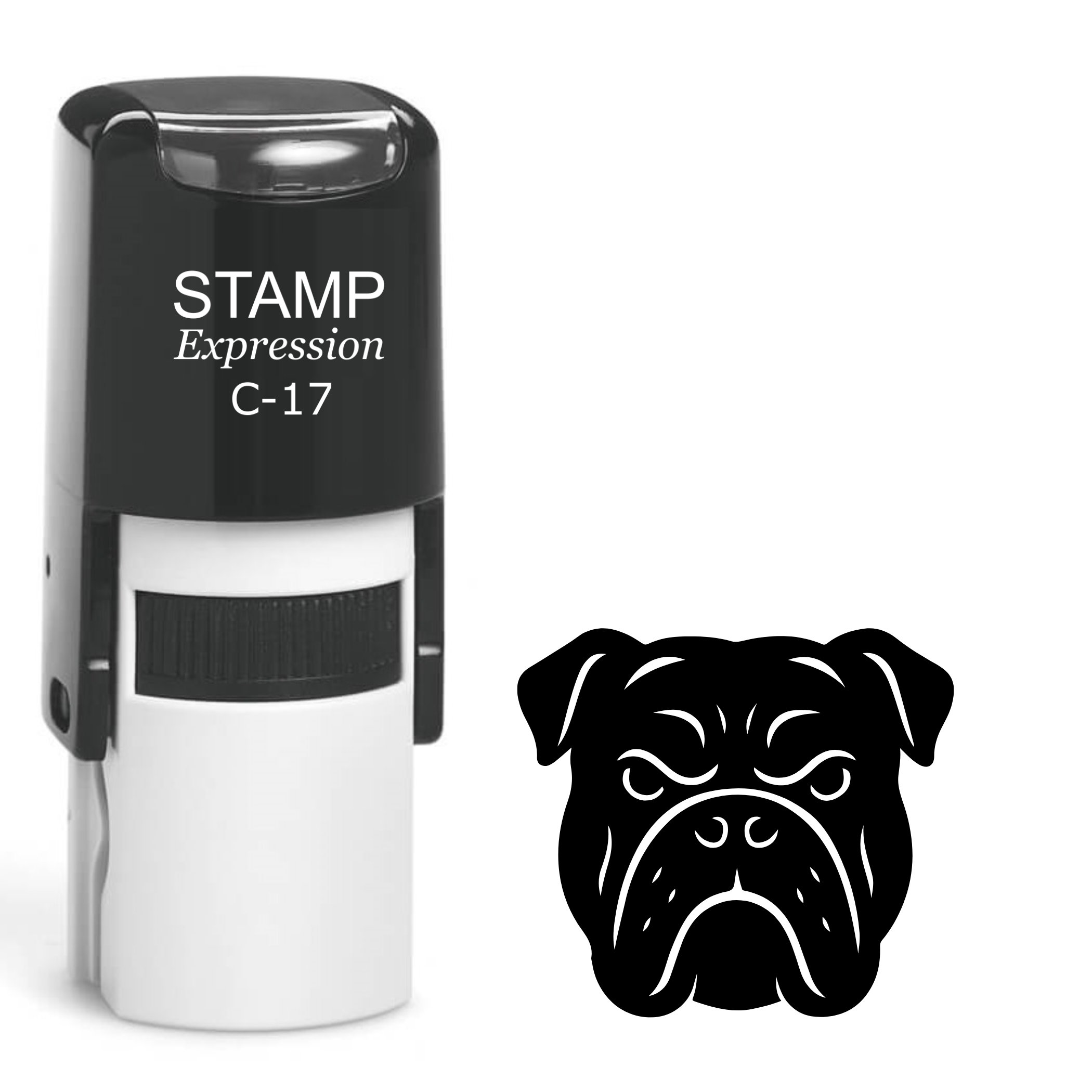 Angry bulldog head Self Inking Rubber Stamp (SH-64706)