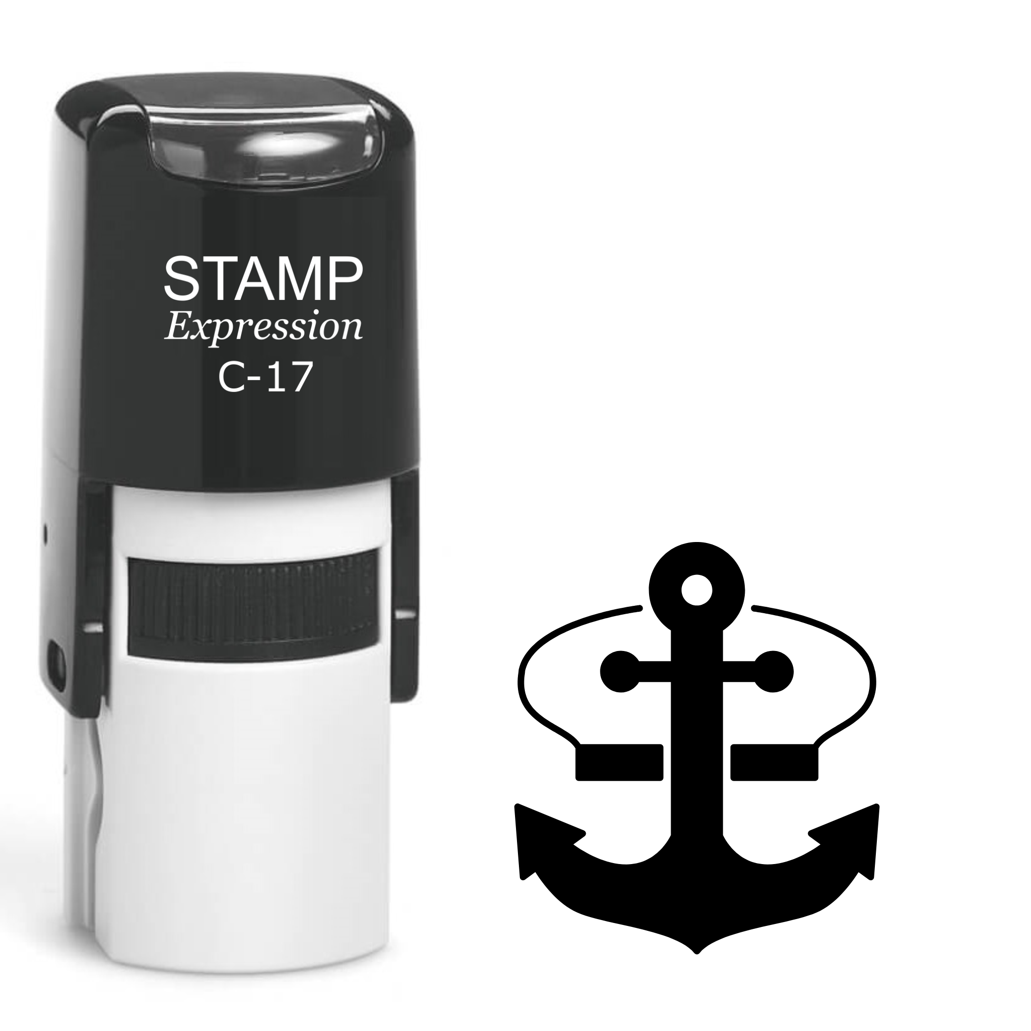 Anchor and captain's hat marine Self Inking Rubber Stamp (SH-64718)